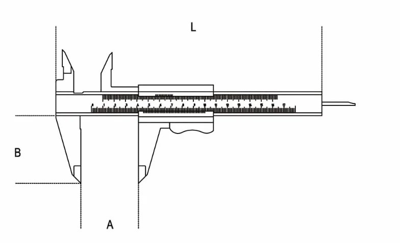BETA 1651DGTB 150​ Pied à coulisse numérique à lecture centésimale avec tige de profondeur carrée jusqu'à 150 mm