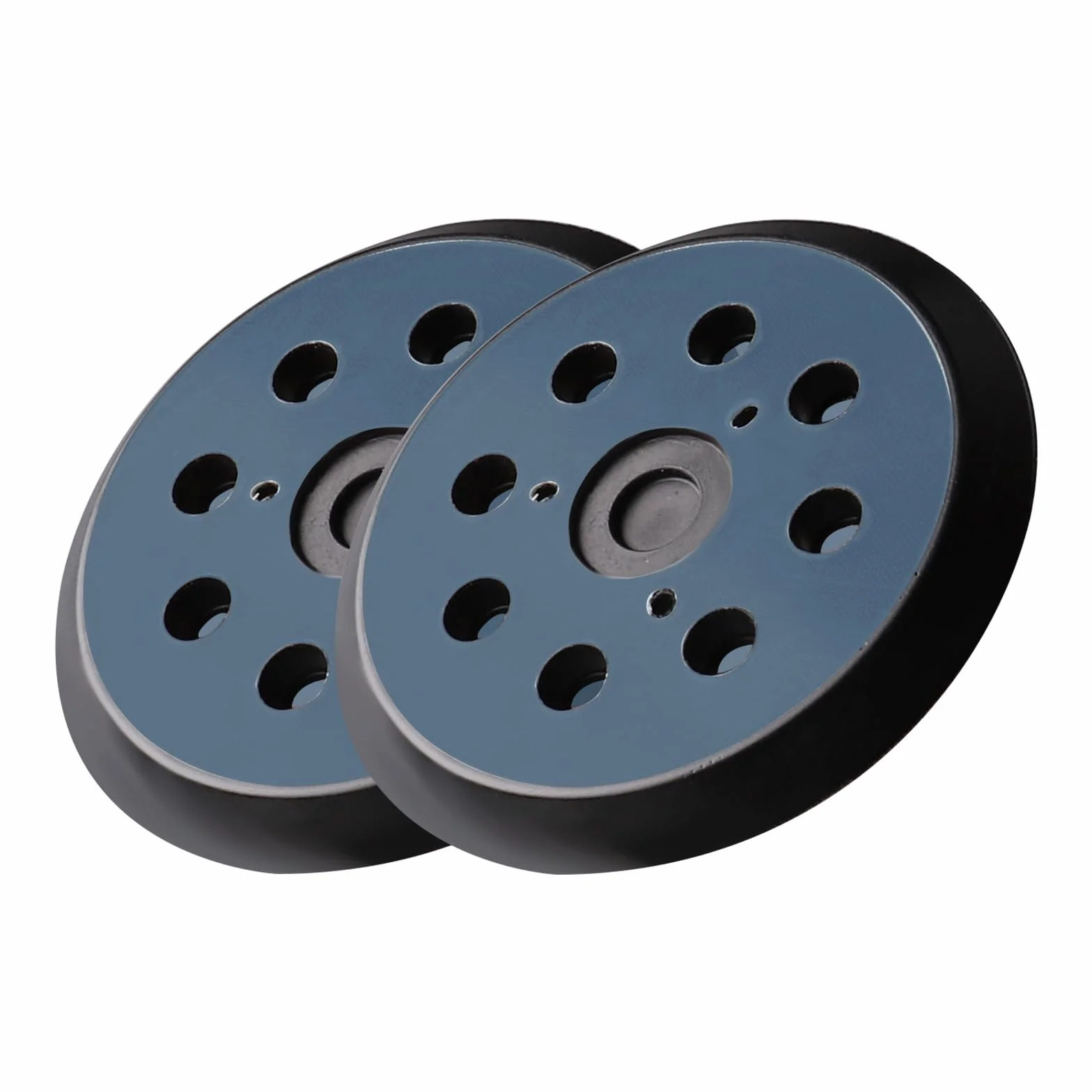 STEBRUAM 2 sztuki, 125 mm, 8-otworowe, oczkowe tarcze szlifierskie, zapięcie na haczyk i klamrę do Makita BO5010,BO5010,5030,5031,5041 do DeWalt 151281-08 DW4388