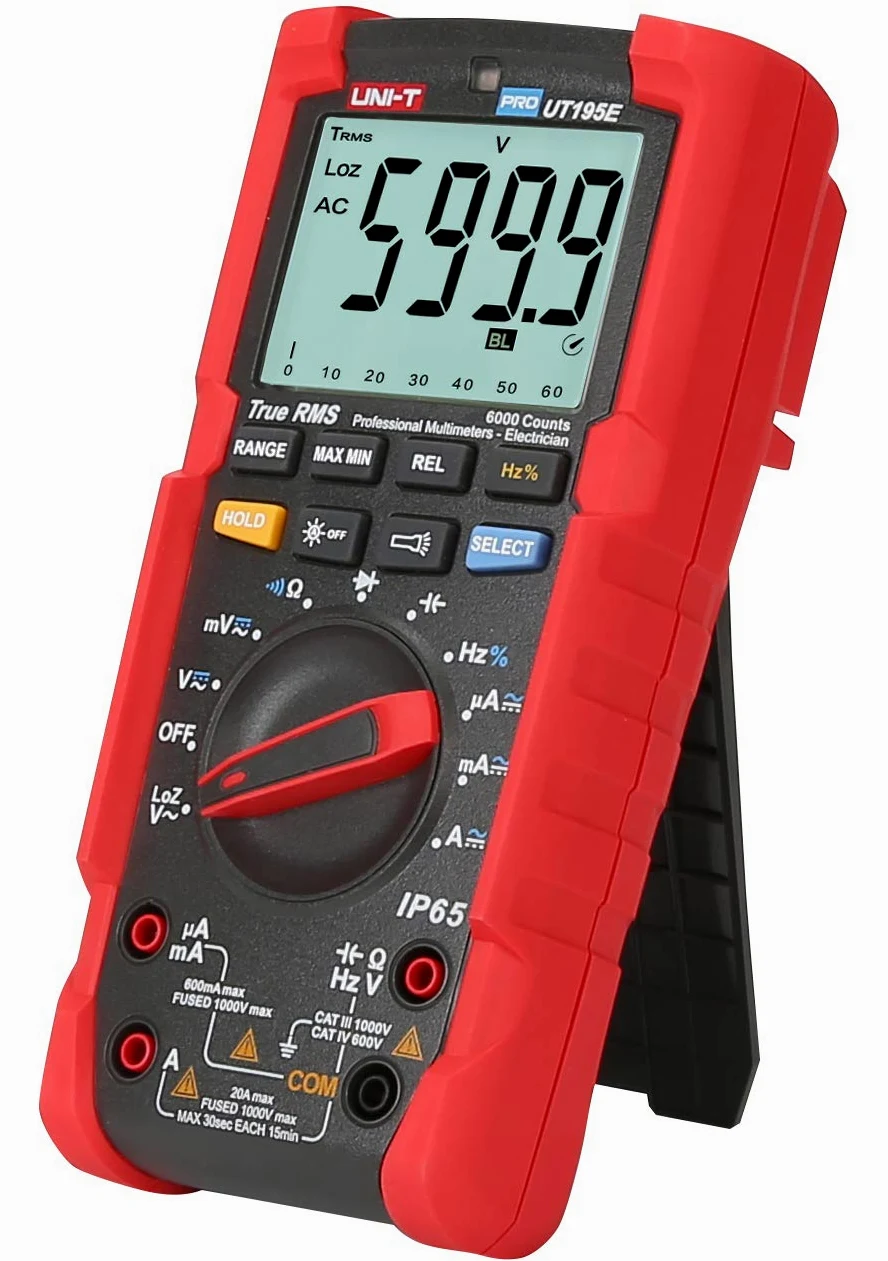 UNI-T UT195 Series UT195E/UT195M/UT195DS Handheld Industrial Digital multimeters IP65 and 2m Drop Proof