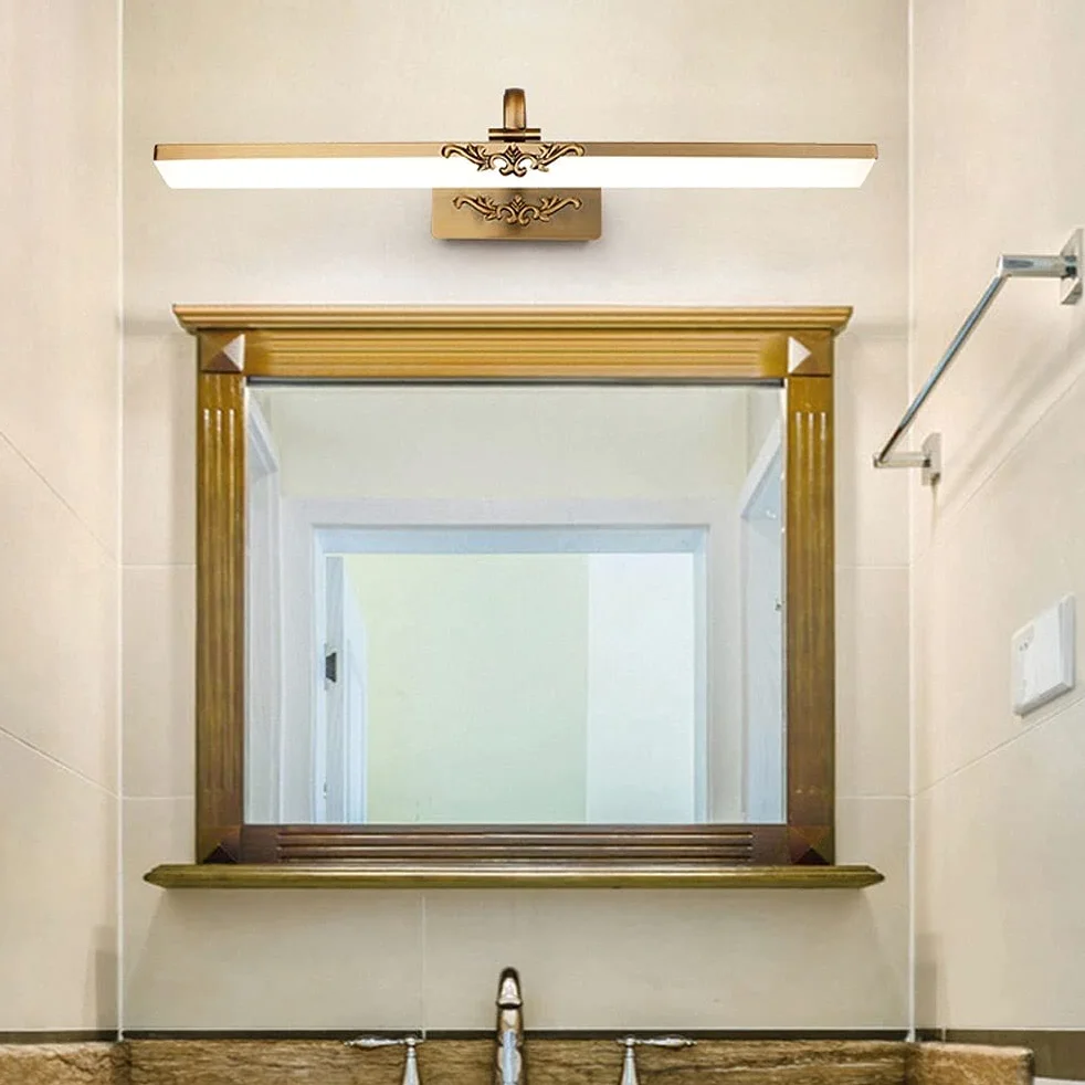 XANAYXWJ lustrzana LED Vintage kinkiet toaletka łazienkowa, oświetlenie obrazu w ramce, oświetlenie toaletki wiejskiej Lustrzane przednie lampy do wanny toaletka toaletka ścienna kinkiet