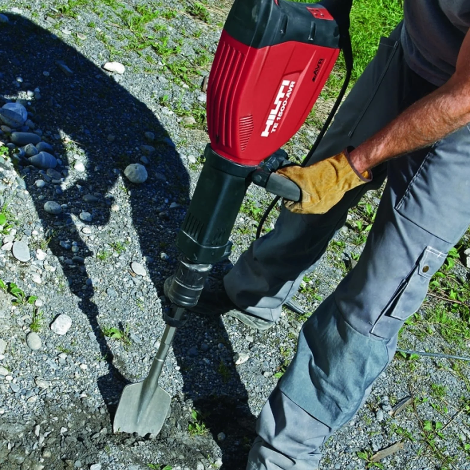 CPROSP Młotek do rozbiórki 30 mm, dłuto SDS HEX 135 x 440 mm, profesjonalna łopata z wałem sześciokątnym, łopata do asfaltu, miedź, idealna do usuwania gliny twardej ziemi i mebli betonowych