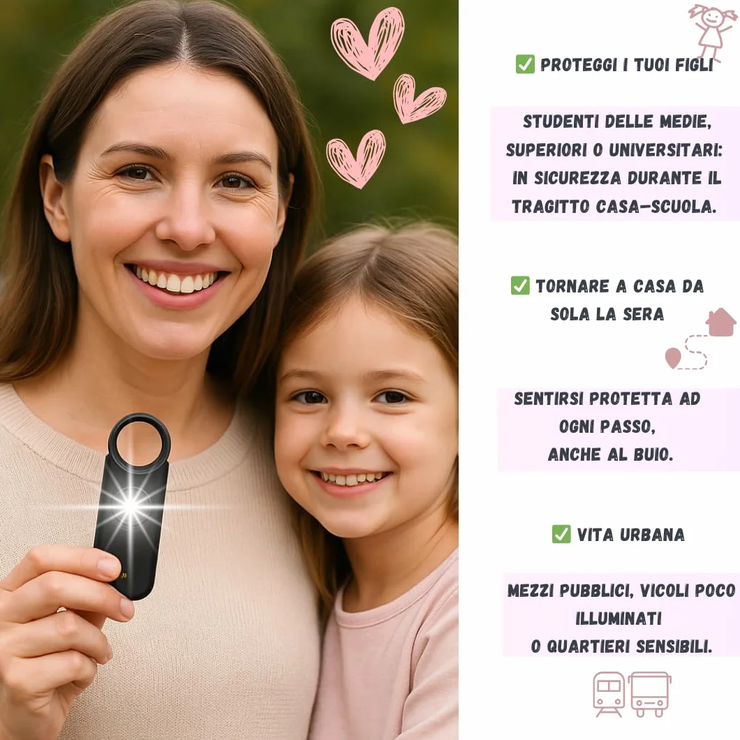 VOLTEK gwizdek i alarm osobisty (niebieski) kobieta obrona + detektor samoobrony drzwi i okien, alarm, mini autonomiczny + gwizdek osobisty awaryjny potężna lampa 135 dB, USB-C, przewodnik