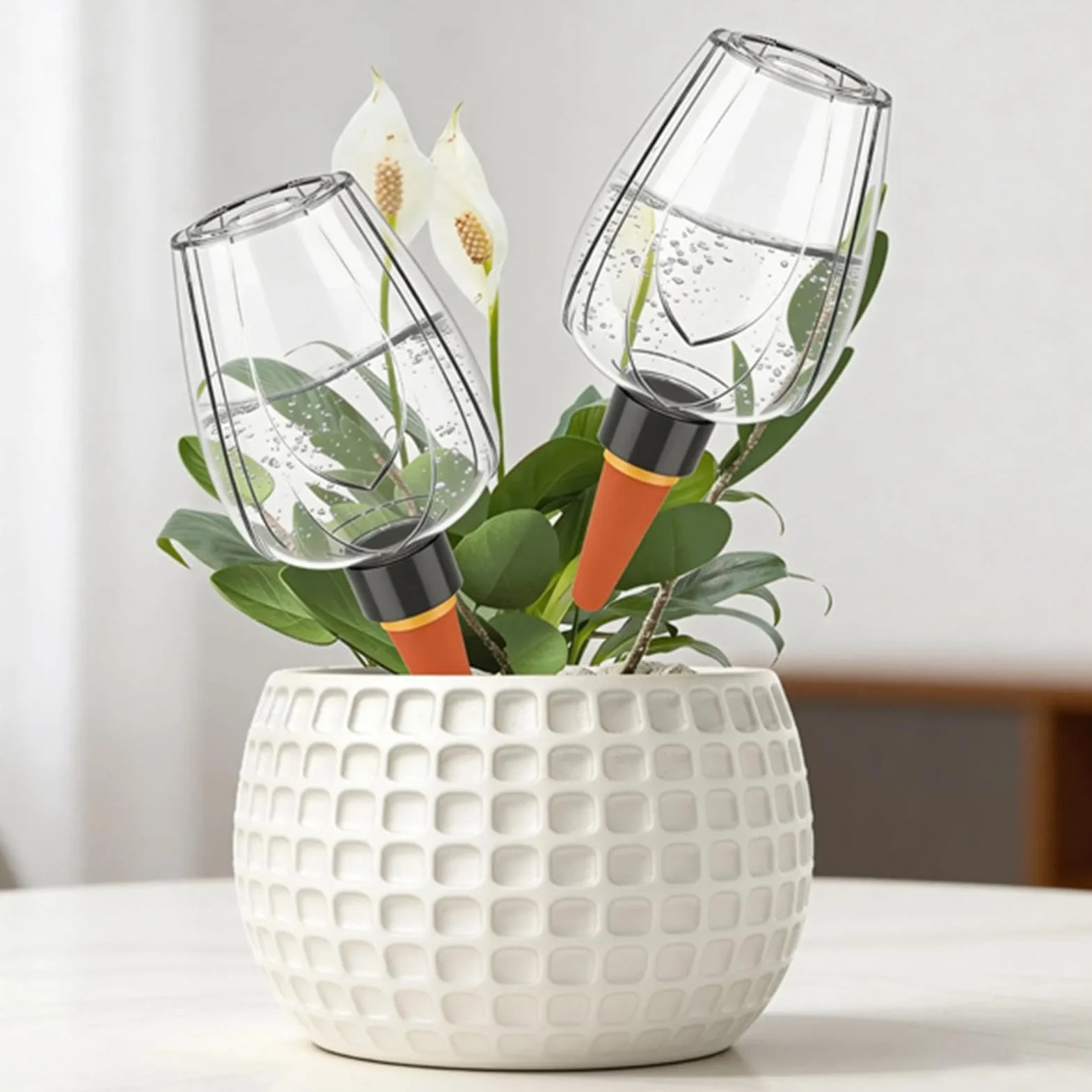 4x kule nawadniające 350 ml automatyczne nawadnianie do roślin terakota zestaw