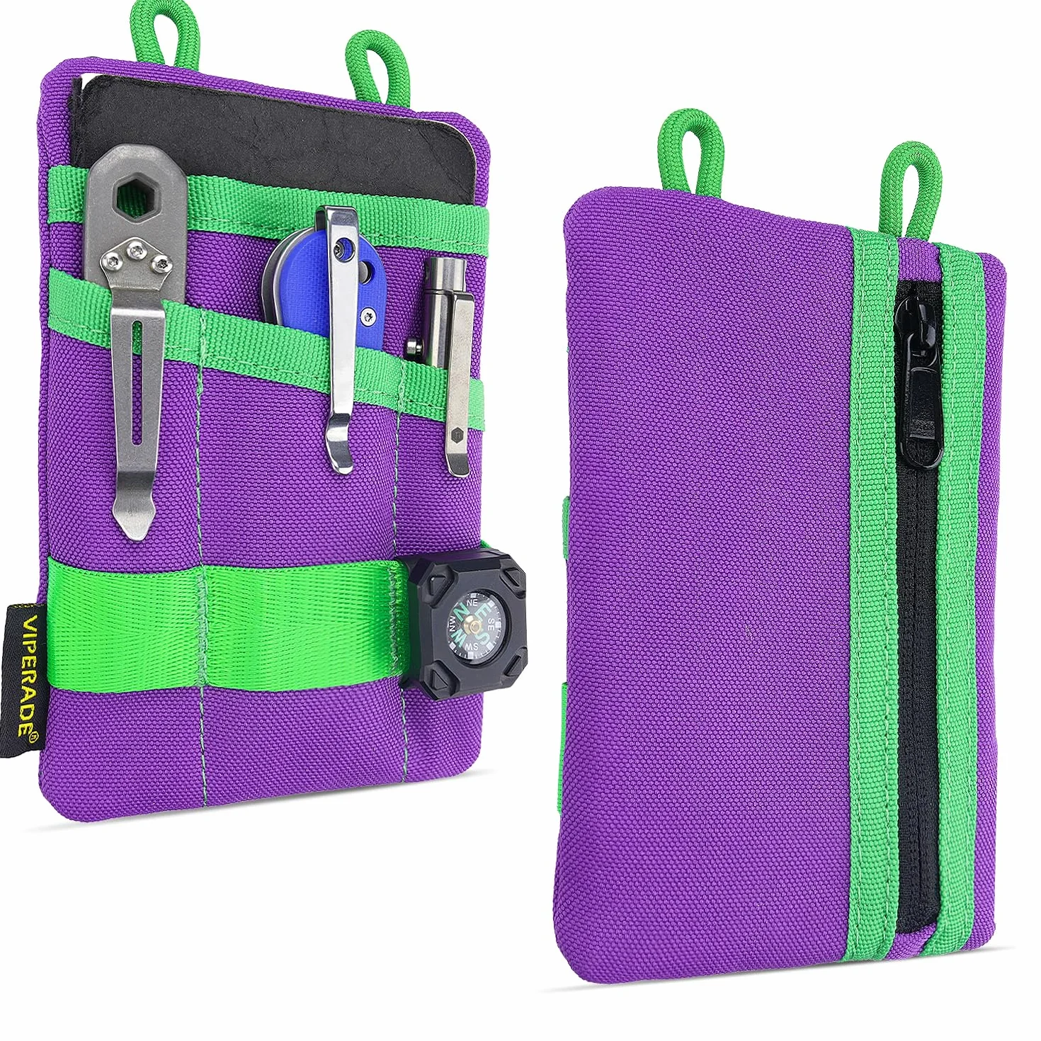 VIPERADE VE1 EDC Organizer kieszonkowy na narzędzia, mała torba EDC z 5 kieszeniami, mały organizer na narzędzia wielofunkcyjne, nylonowa osłona narzędziowa na latarkę, narzędzia wielofunkcyjne