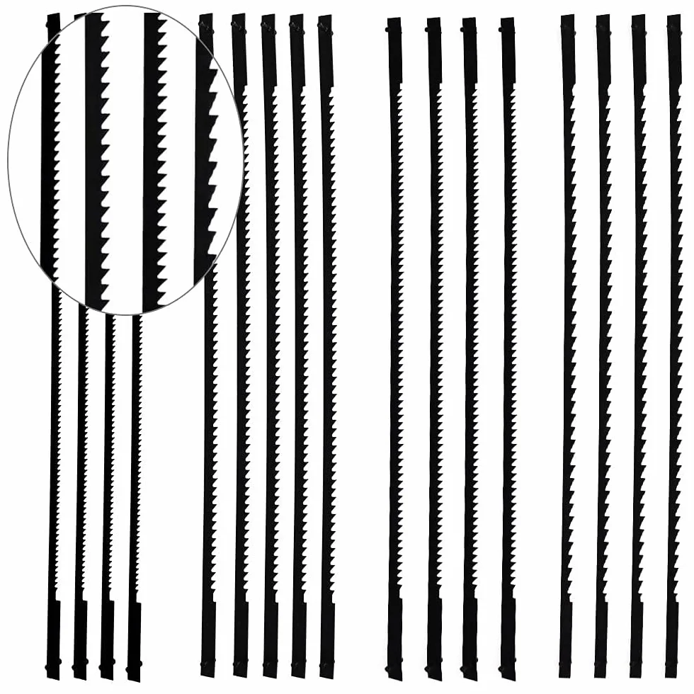 Brzeszczoty do wyrzynarek do wyrzynarek 26 szt. brzeszczot do wyrzynarek z trzpieniem 127 mm, brzeszczoty do wyrzynarzedzia z trzpieniem 10/15/18/24 zęby do obróbki drewna, akcesoria do