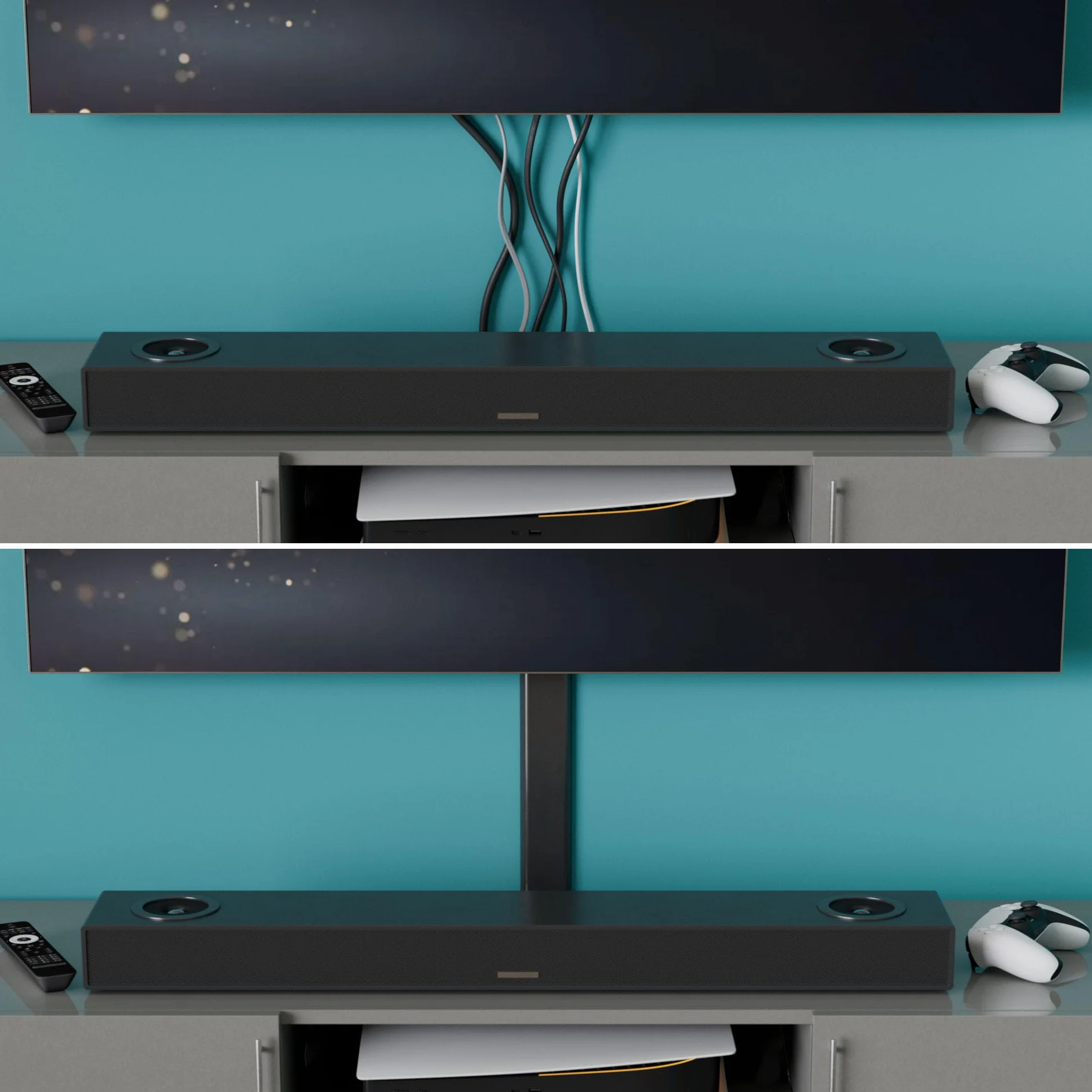 D-Line Maskownica Kabli TV, Ukrywa Kable na Ścianie, Samoprzylepna Osłona Przewodów, Bezszwowy Niskoprofilowy Design – 60 mm (S) x 15 mm (W) x 40 cm Długości – Czarny