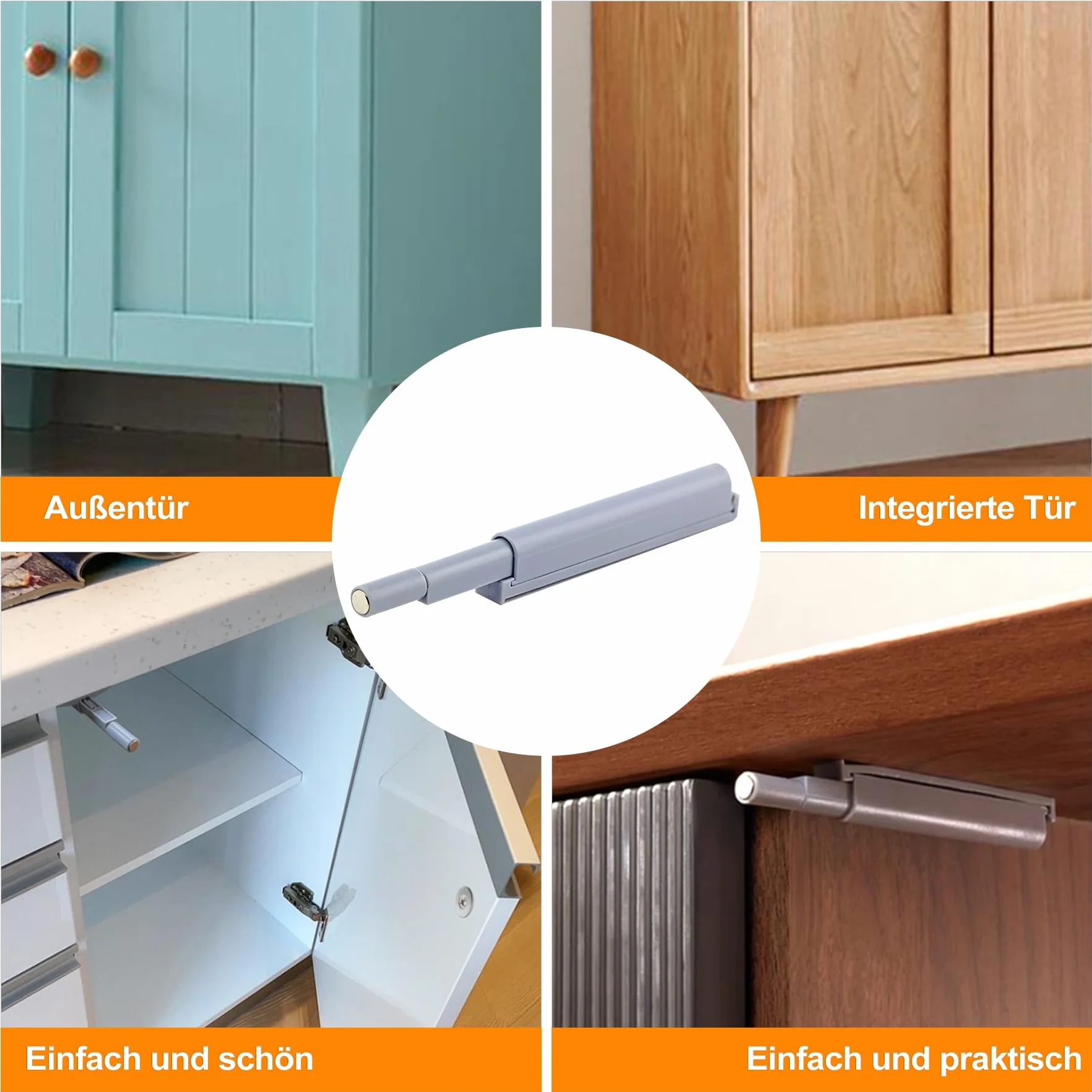 10 sztuk magnetycznych otwieraczy do drzwi z przyciskiem Push to Open do szafy, szuflady, drzwi – rygiel odblokowujący Tip-On z otwieraczem ciśnieniowym i otwieraczem drzwi szafy