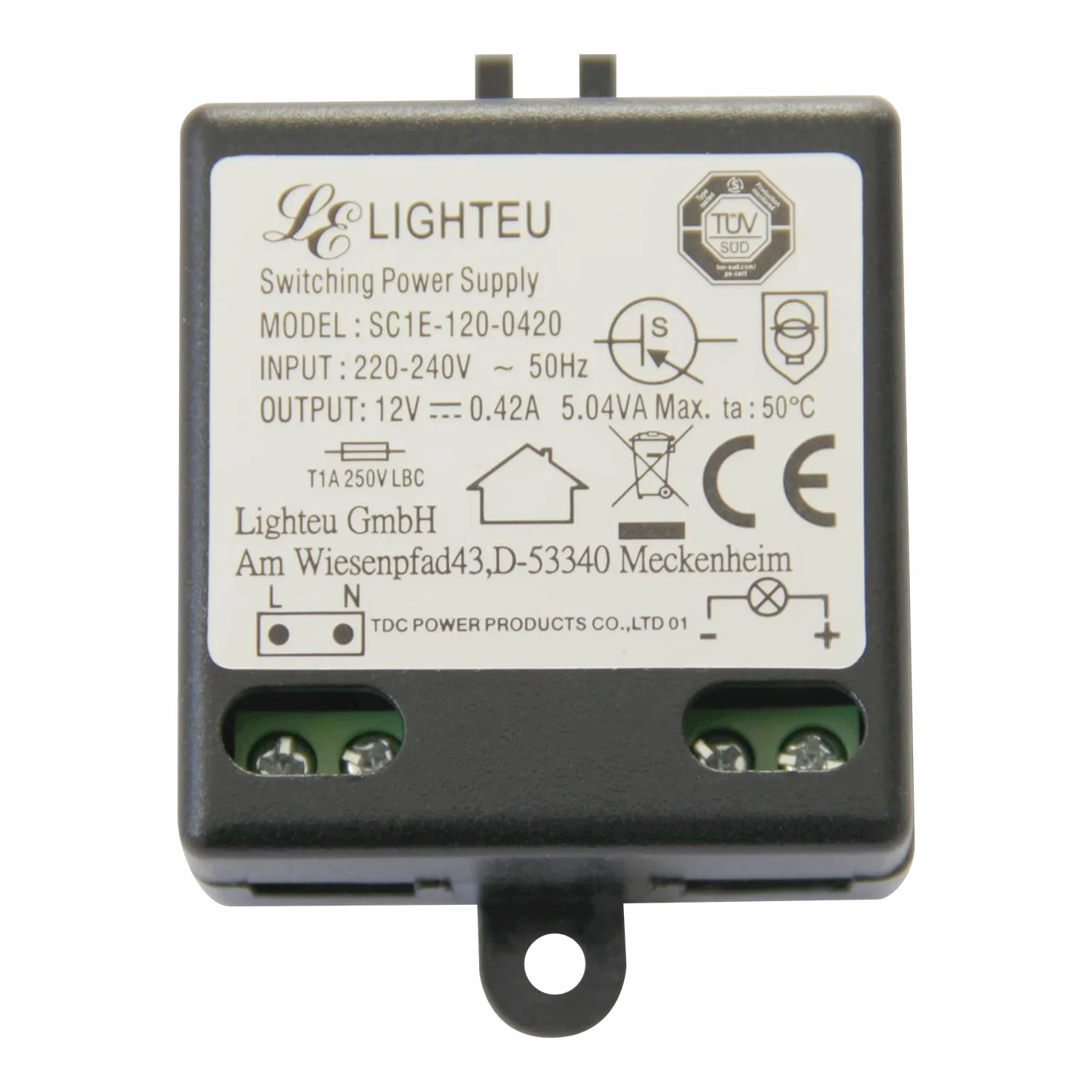 lighteu, zasilacz LED 5 W, 12 V DC, 0,42 A stała napięcie dla lamp LED, SC1E 120 0420