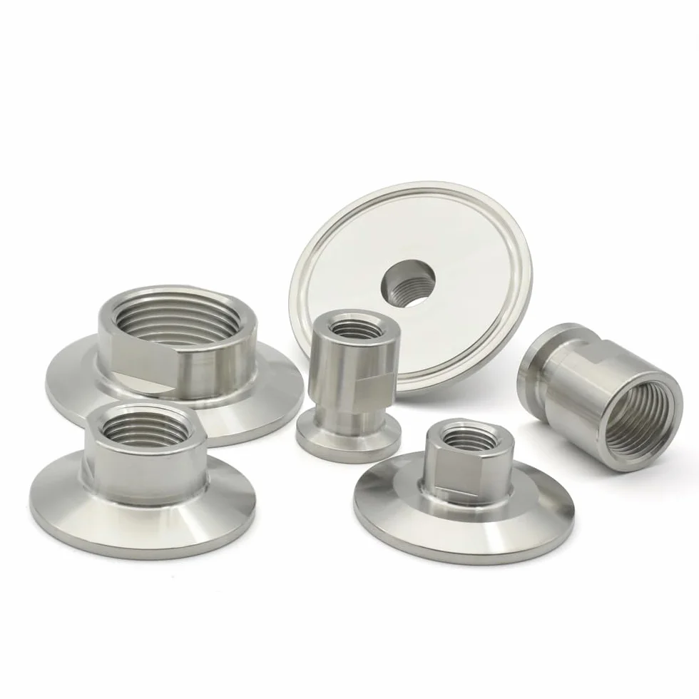 Adapter prosty z gwintem męskim i potrójnym zaciskiem ze stali nierdzewnej(1inchx64mm)