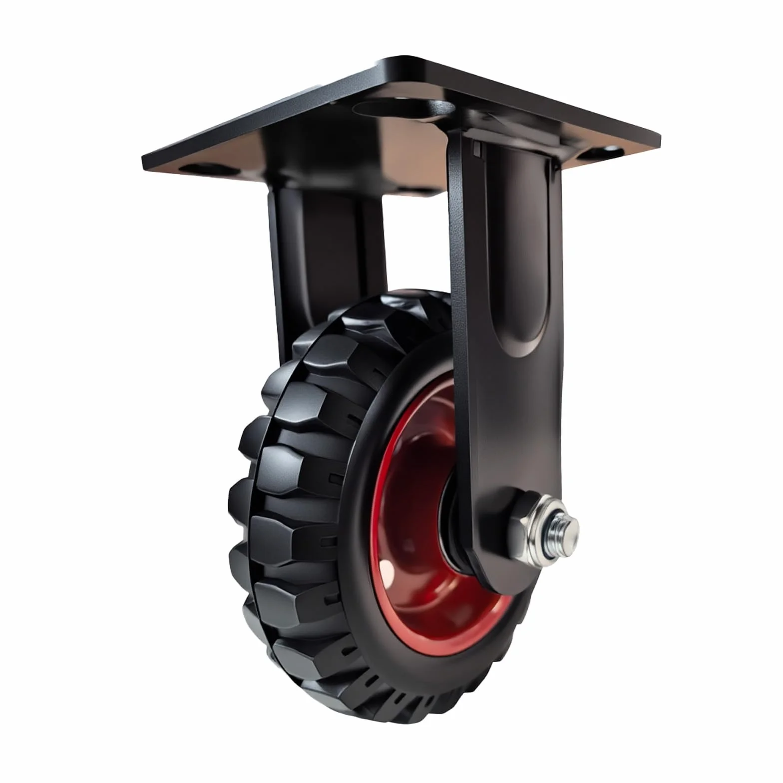 5-calowe koła stałe o dużej wytrzymałości, zestaw kółek z solidną gumową płytką, udźwig 450 funtów (200 kg) na koło, podwójne łożysko kulkowe i bieżnik z bieżnikiem, do stołu warsztatowego, wózka, k