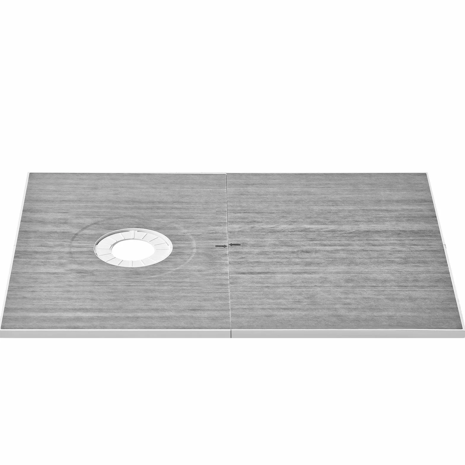VEVOR Zestaw krawężnika prysznicowego, zestaw patelni prysznicowej 1524 x 965 mm z odpływem przesuniętym 160 mm, lekkie zestawy instalacyjne EPS z 2 wodoodpornymi ściereczkami, drążki do wanny