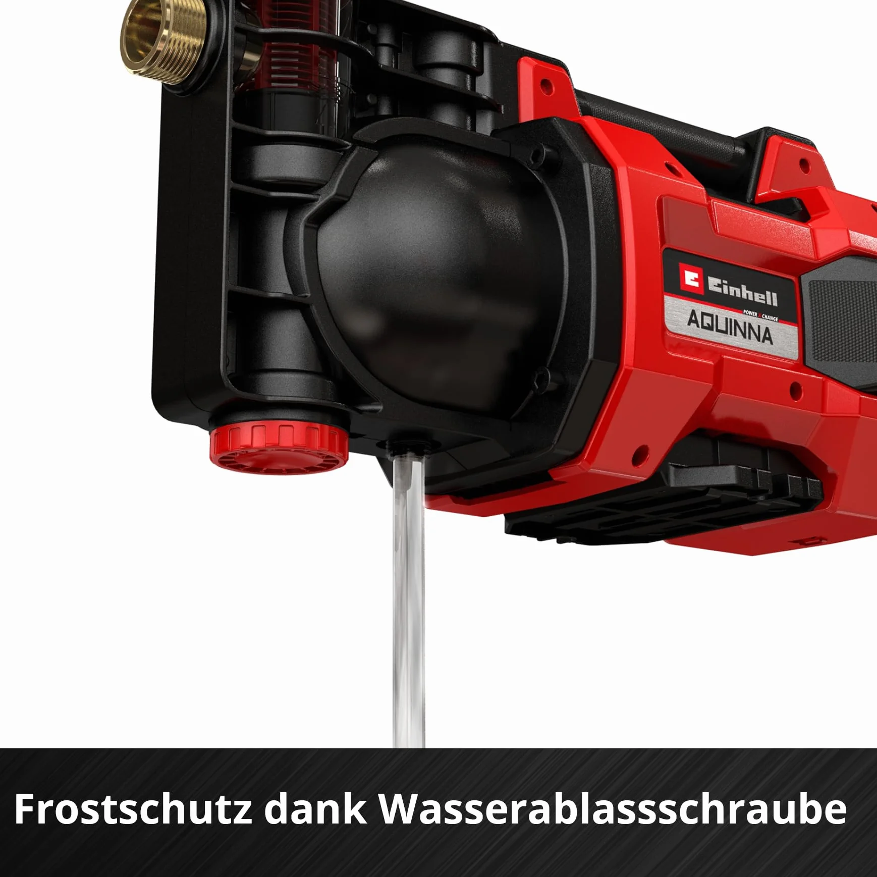 Einhell Akum. pompa ogrodowa AQUINNA 18/30 F LED Power X-Change (18 V, maks. wydajność przepływu 3000 l/h, 2 gniazda akumulatora, podwójny czas pracy, tryby ECO/BOOST, filtr wstępny, bez akumulatora)