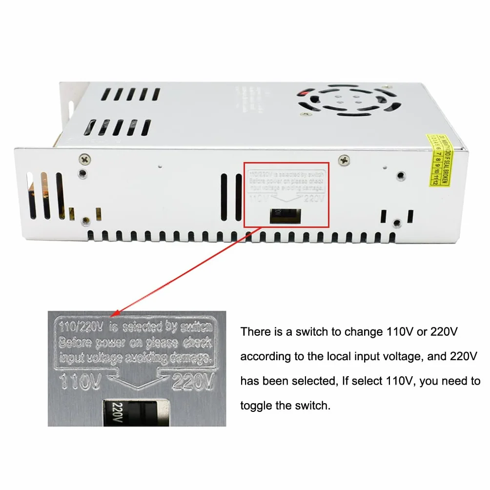 Zasilacz 5V 60A, AC 110/220 V na DC 5V 300W Uniwersalny Regulowany Zasilanie 5V DC Transformator