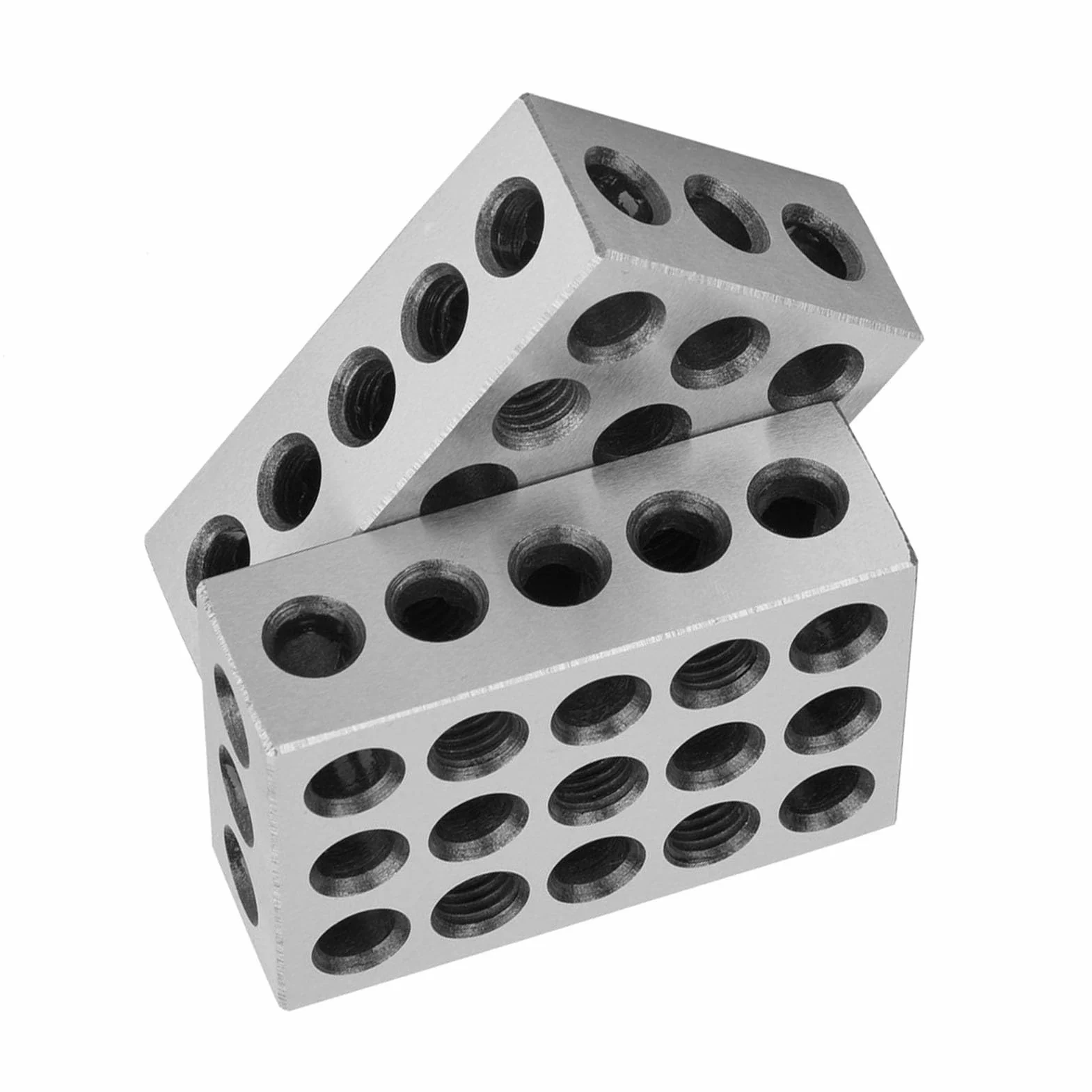2Pcs 25X50X75Mm Blocks 23, Parallelblock Machinist Block Holes Milling Parallel Clamping Block Milling Machine Accessories