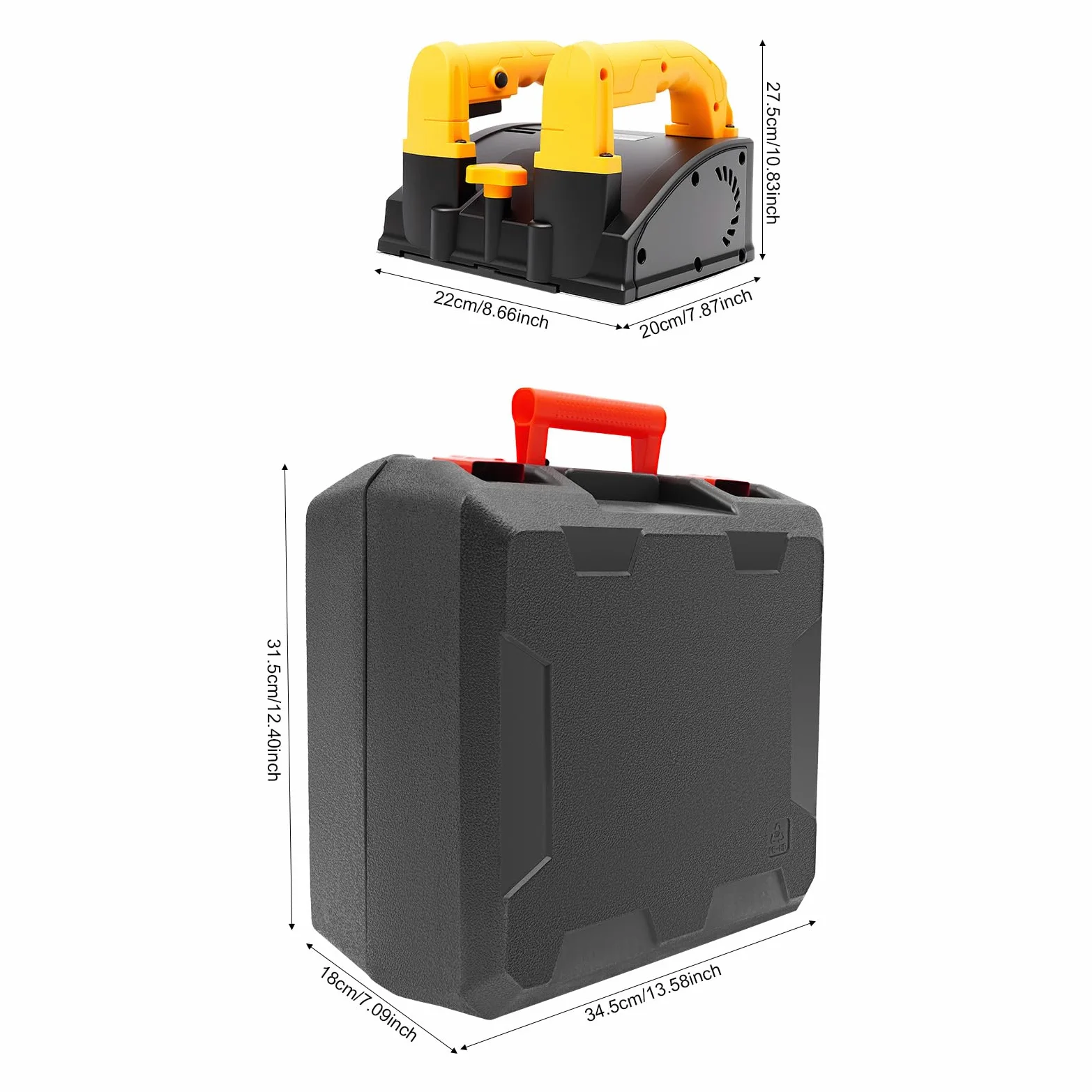 Elektryczna frezarka do betonu, 220 V, 1200 W, 1000-4000 obr./min, szlifierka do betonu z systemem próżniowym, strugarka ścienna, frez rolkowy, głębokość strugania 1-4 mm, szerokość 15 cm