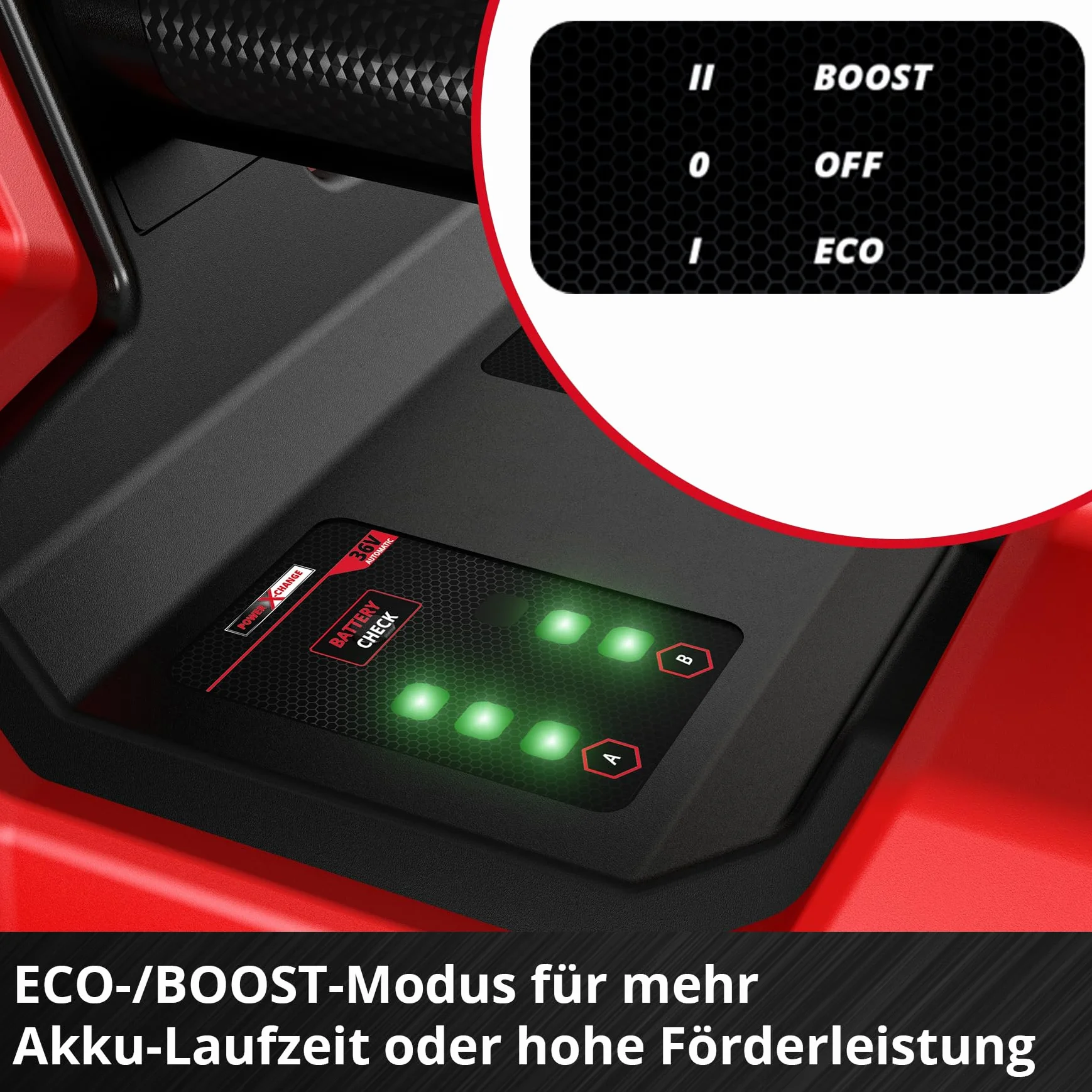 Einhell Akum. pompa ogrodowa AQUINNA 18/30 F LED Power X-Change (18 V, maks. wydajność przepływu 3000 l/h, 2 gniazda akumulatora, podwójny czas pracy, tryby ECO/BOOST, filtr wstępny, bez akumulatora)