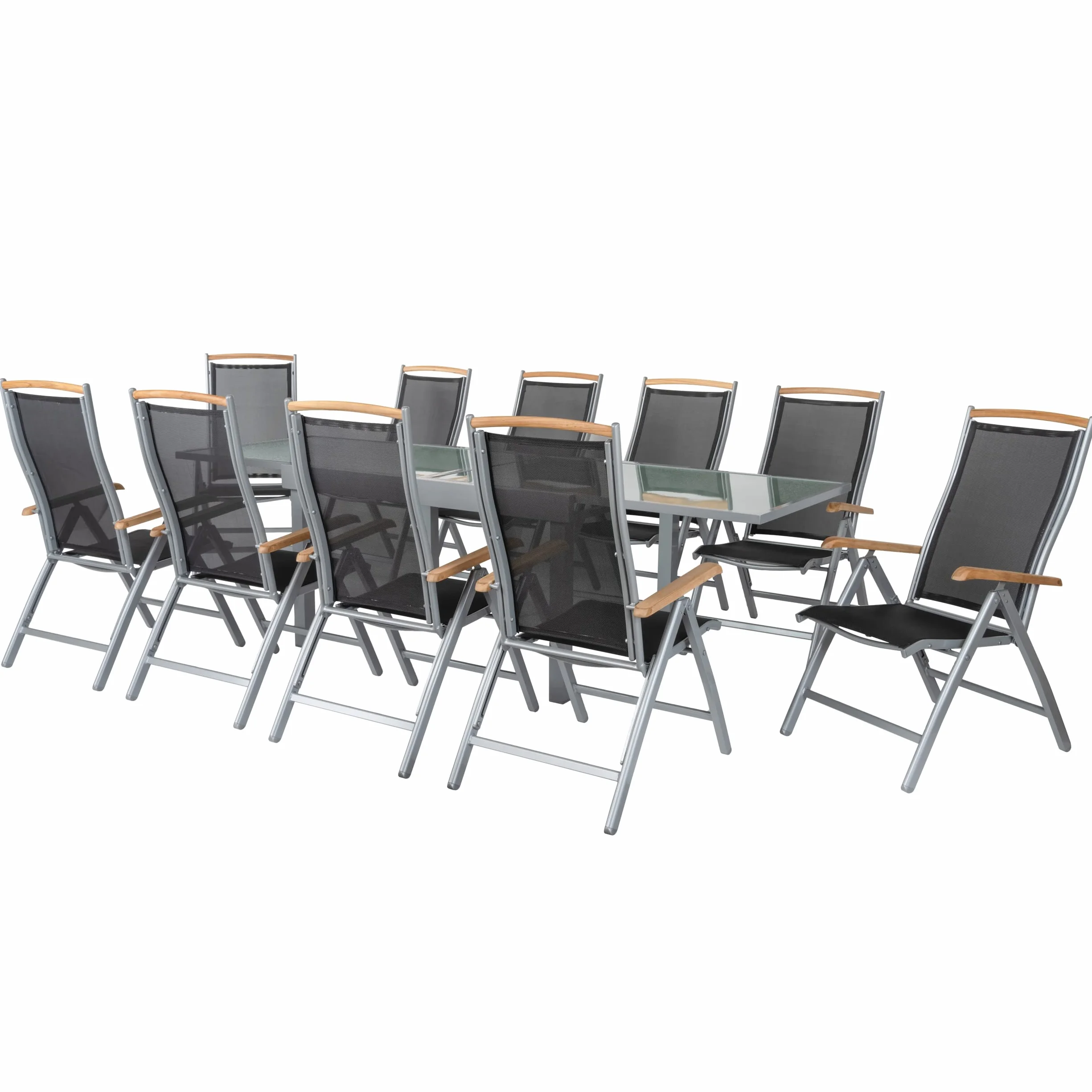 Diplomat stół ogrodowy wysuwany 135-270 cm aluminiowy srebrny