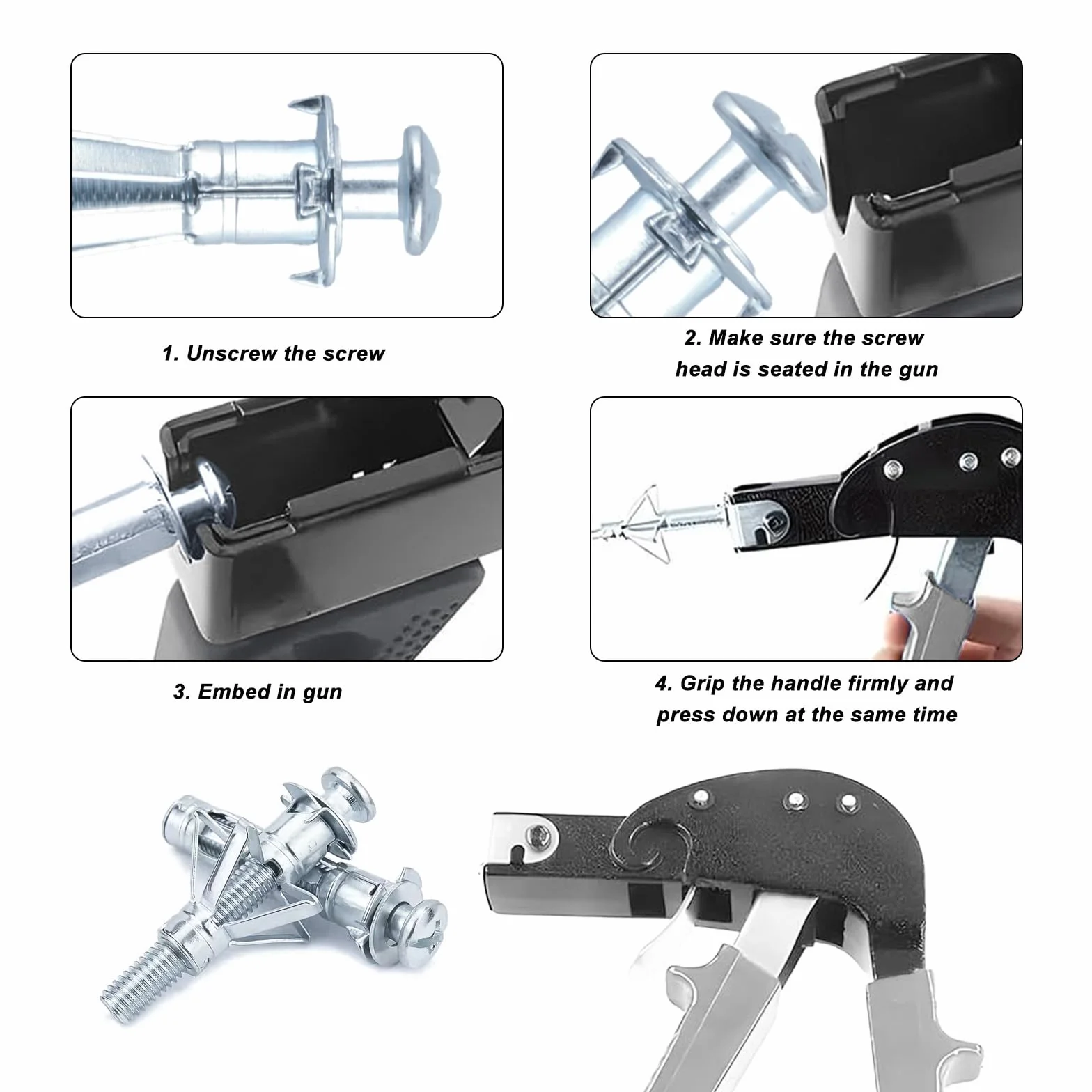 Zestaw 22 kołków rozporowych do wydrążonych ścian, kołki rozporowe do wydrążonych przestrzeni, m6 x 52 mm, metalowe kołki do płyt gipsowo-kartonowych, metal ocynkowany, mocowania wnęk, śruby i kołki