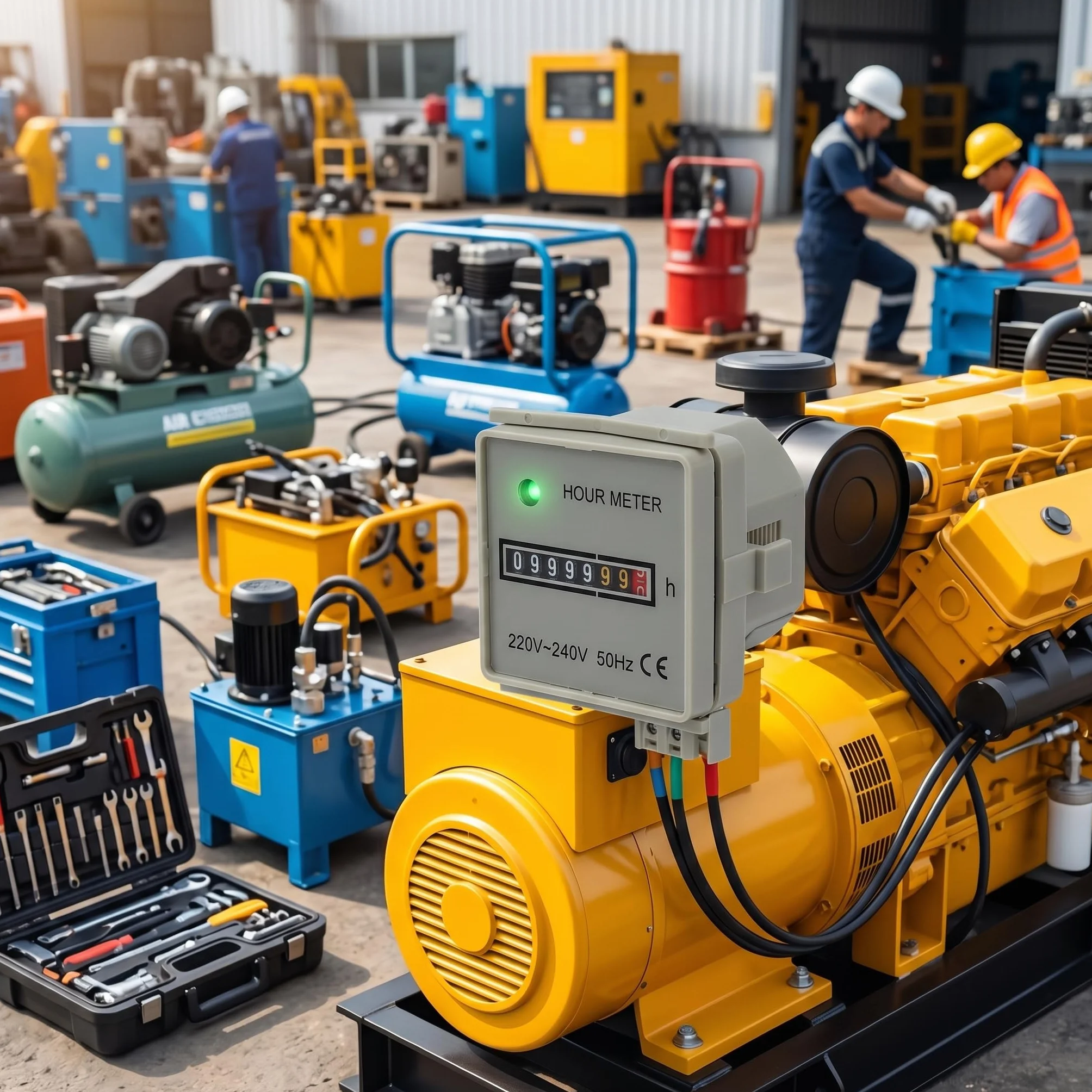 Przemysłowy Licznik Godzin Pracy 220-240V 0,3W dla Zastosowań Przemysłowych i Domowych - Mechaniczny i Elektroniczny Licznik Godzin
