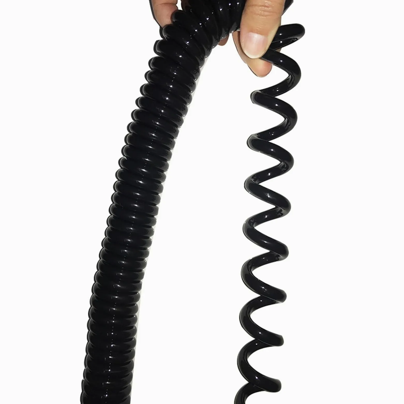 Przewód sprężynowy, Ogrodzenie Kabel ładujący Oświetlenie Specjalny kabel spiralny Wciągnik elektryczny Drut sprężynowy napędowy(15awg 1.5mm2,Stretch 2.5 meters)