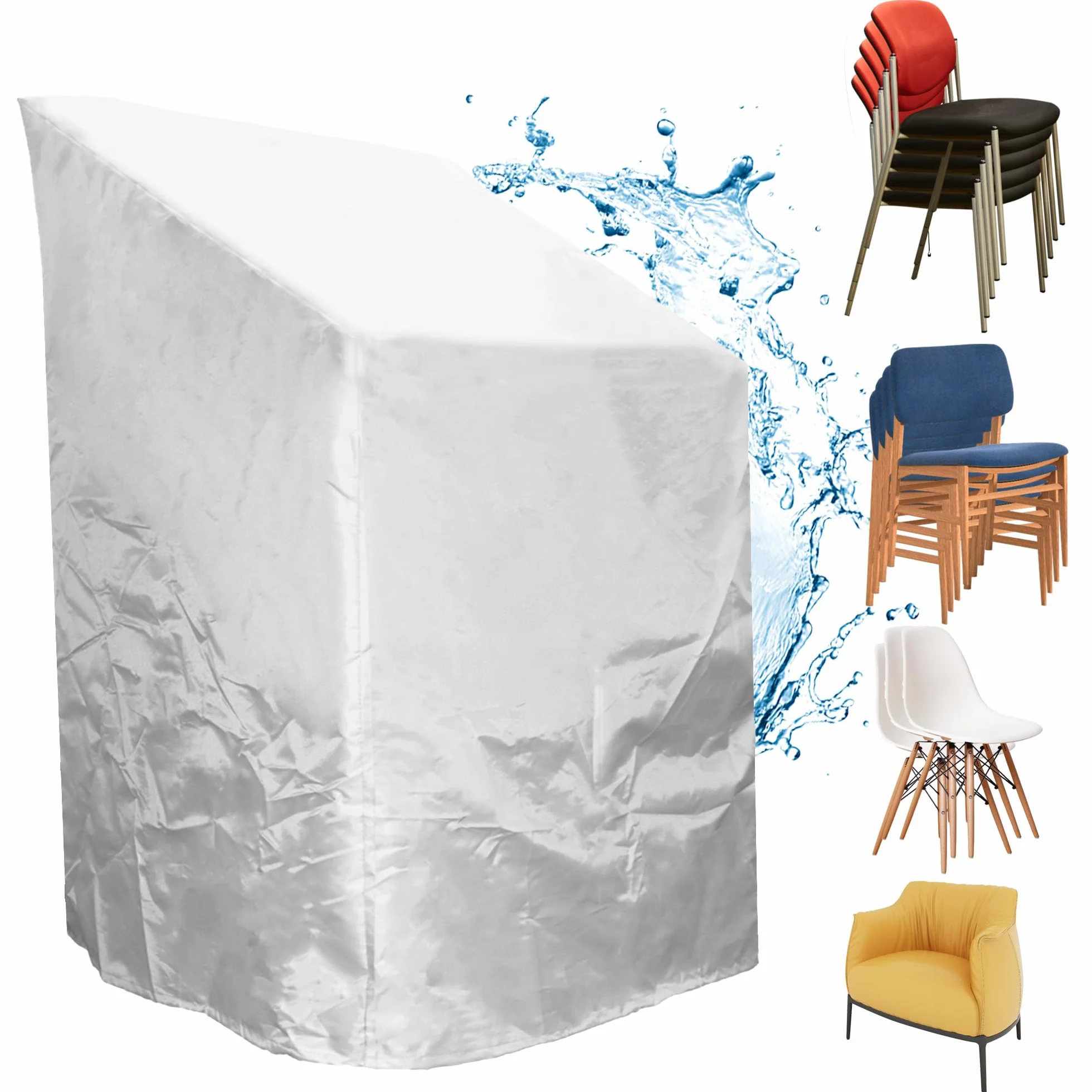 Pokrowiec na krzesło ogrodowe 210D Oxford Poliester wodoodporny odporny na UV 70x70x80/120 cm