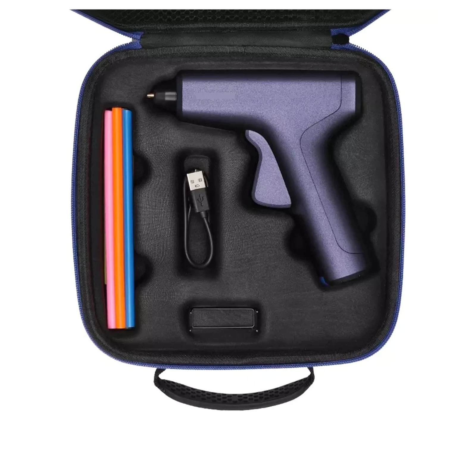 Pistolet Na Klej, Bezprzewodowy Pistolet Do Klejenia Na Gorąco Zestaw Szybkiego Nagrzewania Pistoletu Do Klejenia Z Premium Klej W Sztyfcie Do Domu Gorący Pistolet Silikonowy Do Szkoły Rzemiosła DIY A