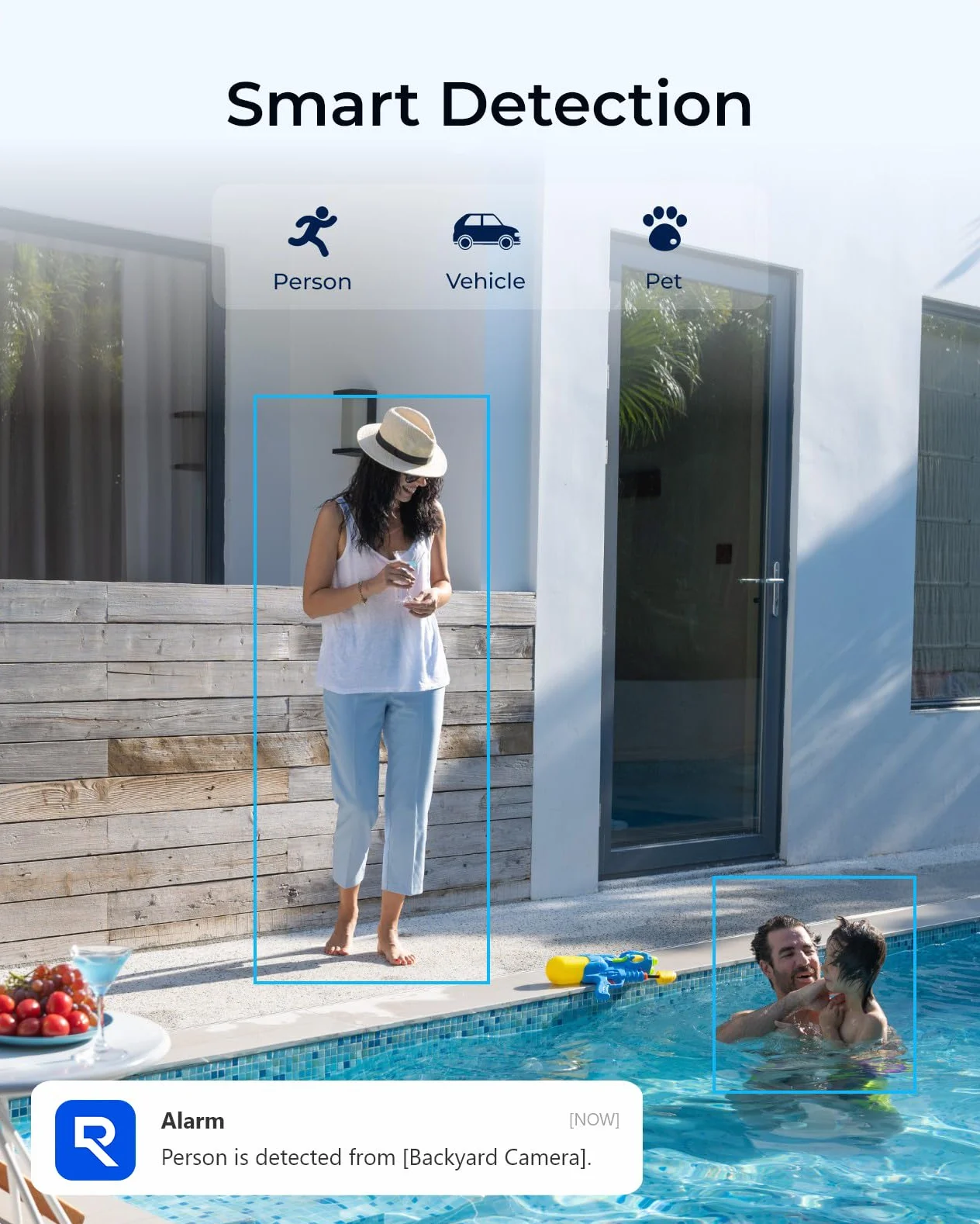 Reolink 4K Security Wireless Outdoor WiFi Surveillance Camera, 2.4/5 GHz WiFi, wykrywanie osób/pojazdów/zwierząt, brak opłat miesięcznych (Local Storage), HomeHub+2 Eco Ultra+ Solar Panel