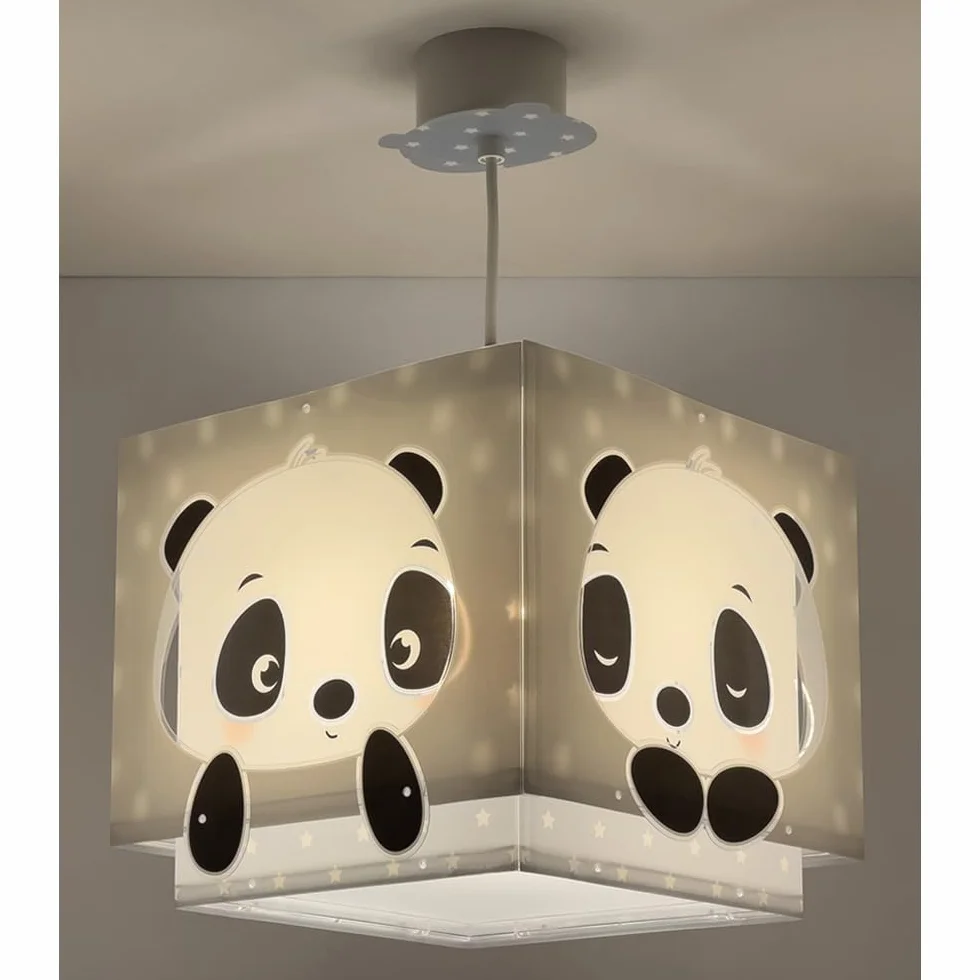Dziecięca lampa wisząca Dalber Panda w kolorze niebieskim