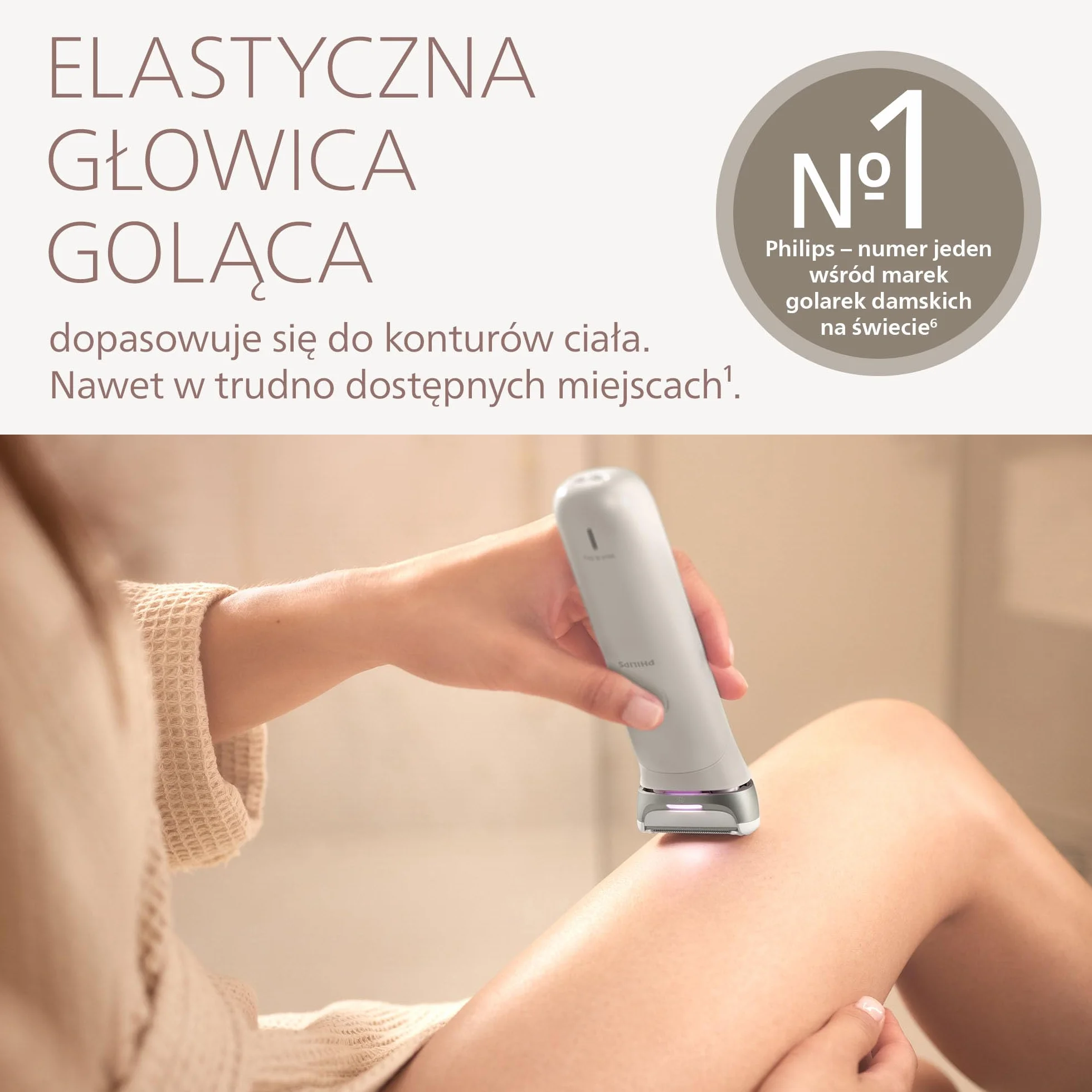 Philips Golarka damska serii 8000 – bezprzewodowa golarka elektryczna do golenia na mokro i na sucho, elastyczna głowica goląca, do twarzy, nóg, ciała i okolic bikini, model BRL159/00