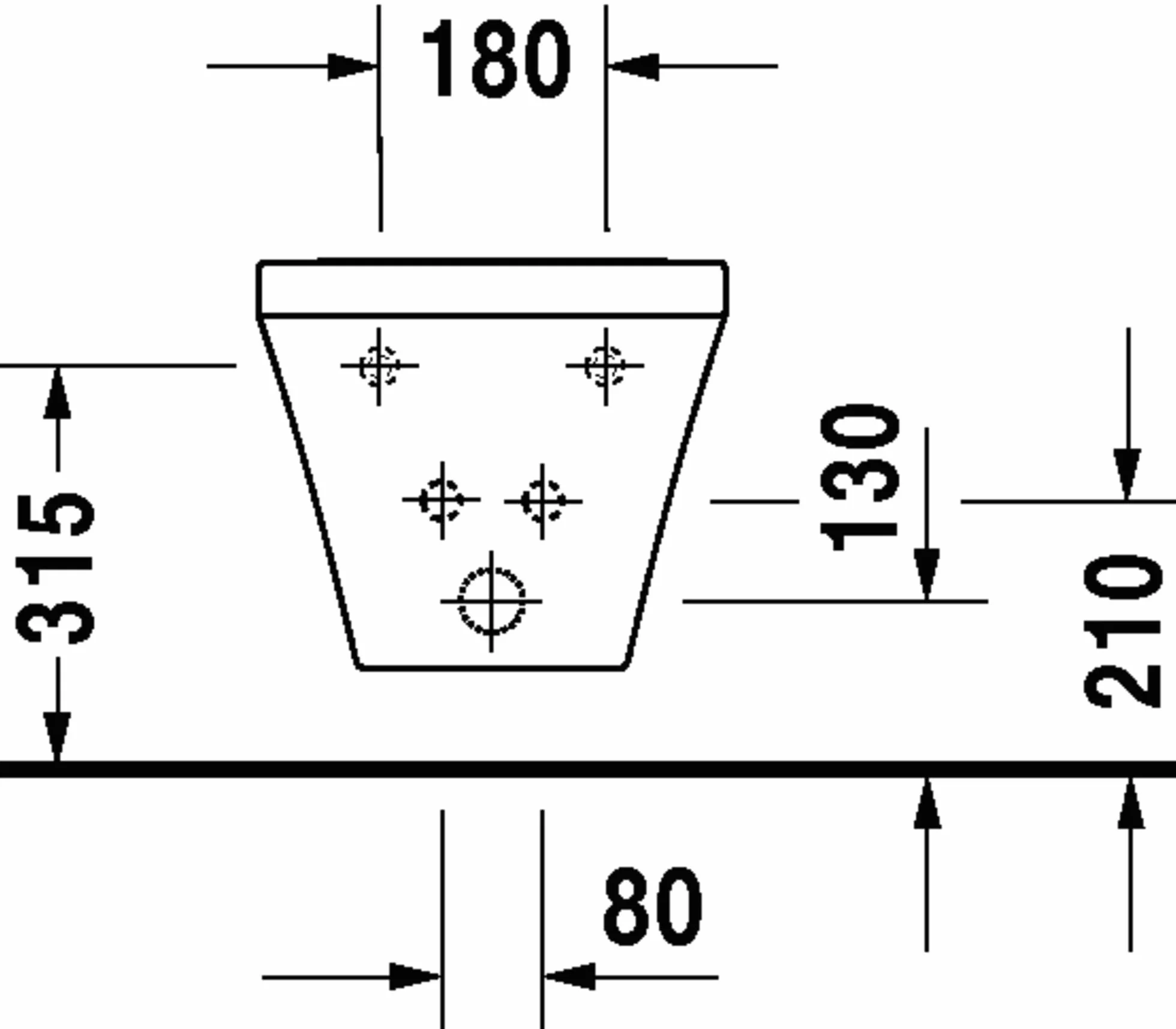 Duravit bidet ?cienny DuraStyle 54cm z przelewem, z ?awk? z otworem na bateri?, 1 otwór na bateri?, Kolor: Bia?a - 2287150000