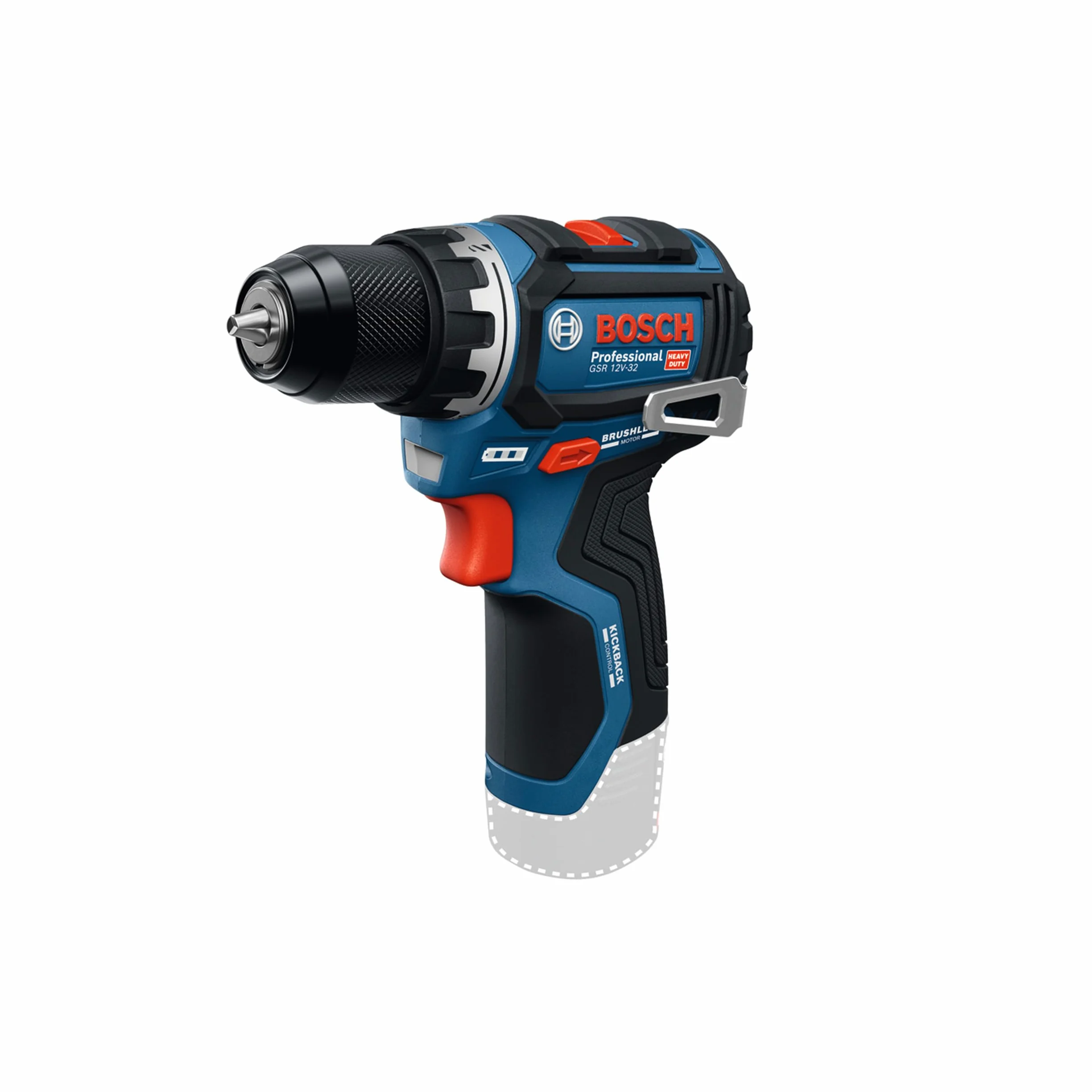 Bosch Professional 12V System Wiertarko-wkrętarka akumulatorowa GSR 12V-32 (Advanced KickBack Control, silnik bezszczotkowy)