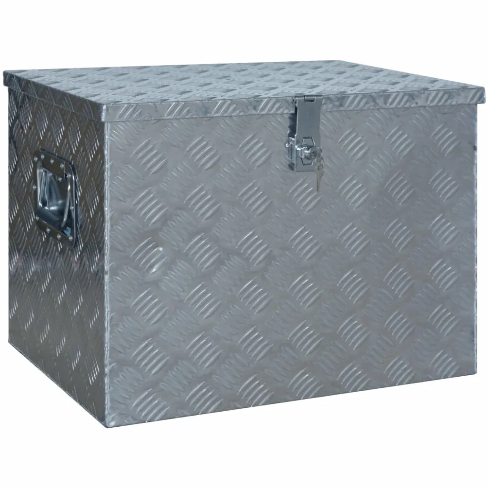 vidaXL Aluminiowa skrzynia, 610 x 430 x 455 mm, srebrna