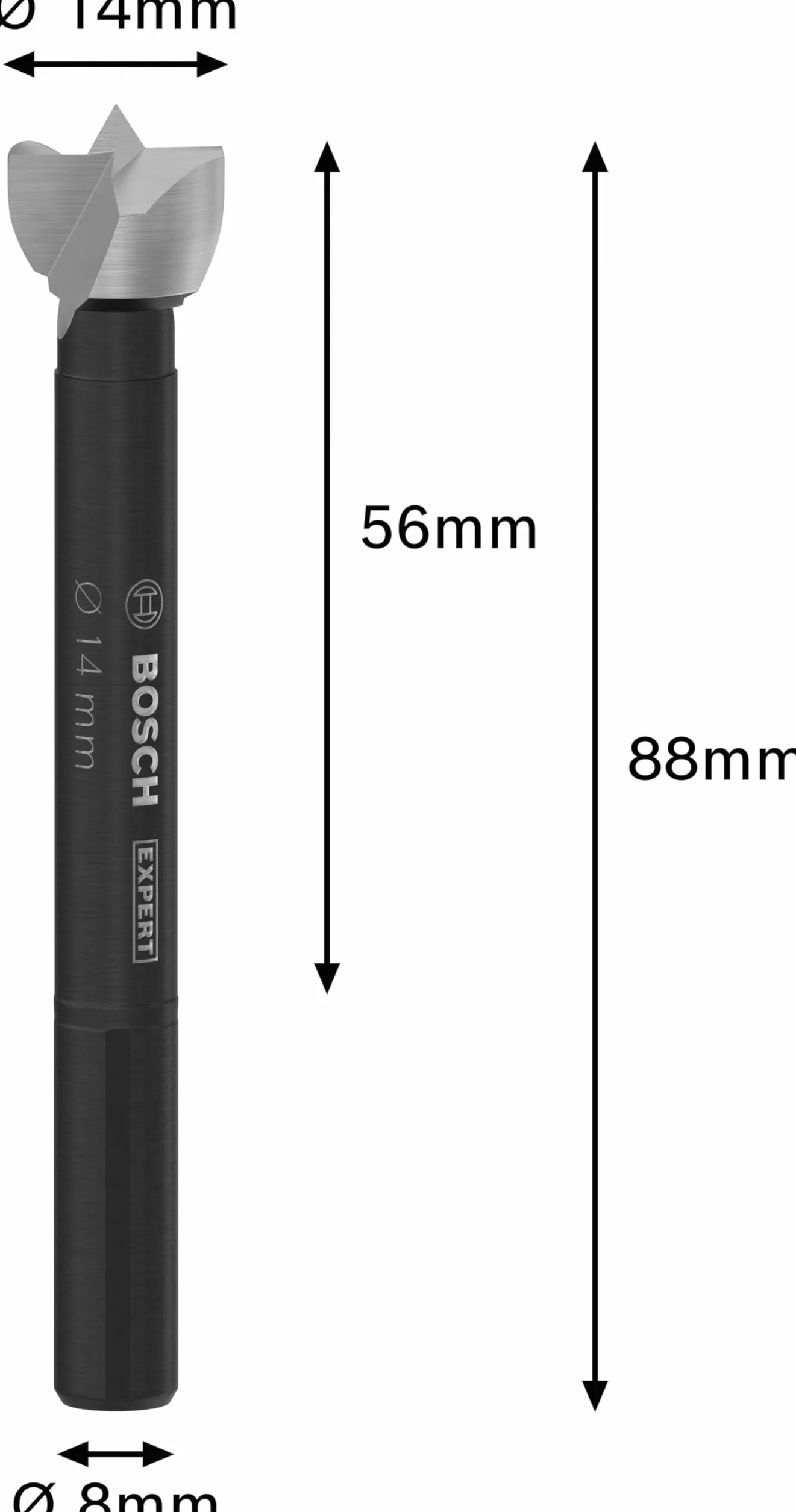 Bosch 1x Wiertło Forstner EXPERT Wood (do Miękkie drewno, Twarde drewno, Ø 14,00 mm, Professional Akcesoria Wiertarki)