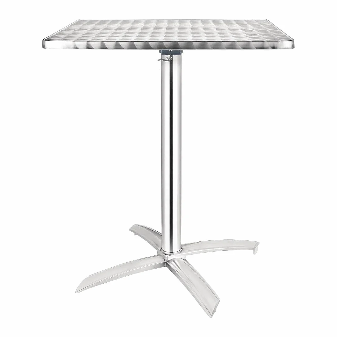Bolero Kwadratowy stół z klapką ze stali nierdzewnej 720 x 600 x 600 mm restauracja bar kawiarnia