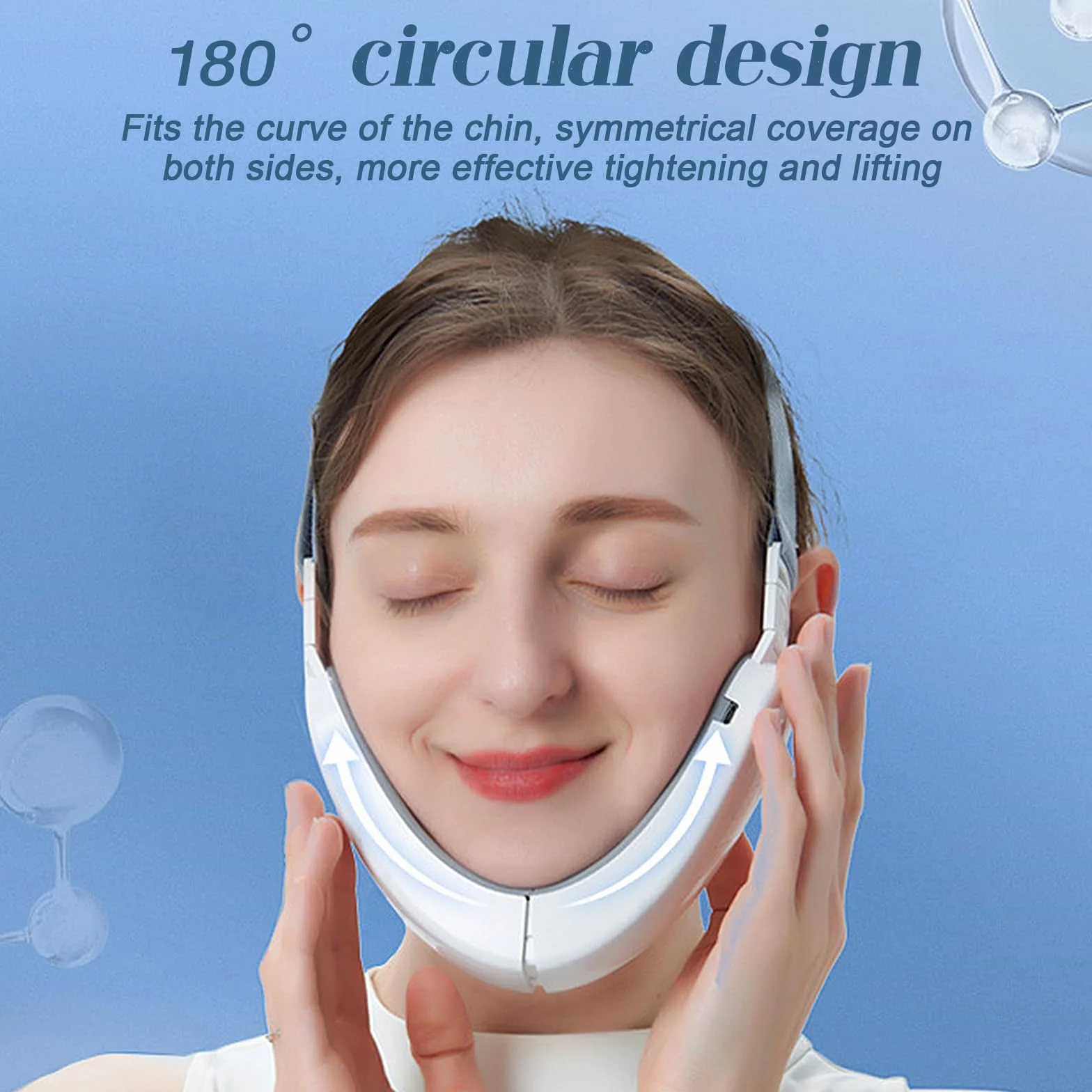 V-Face Shaping Masażer, urządzenie do liftingu twarzy, urządzenie do usuwania podwójnego podbródka, 12 intensywności, urządzenie do masażu twarzy EMS Jawline Trainer do usuwania obrzęków szczęki