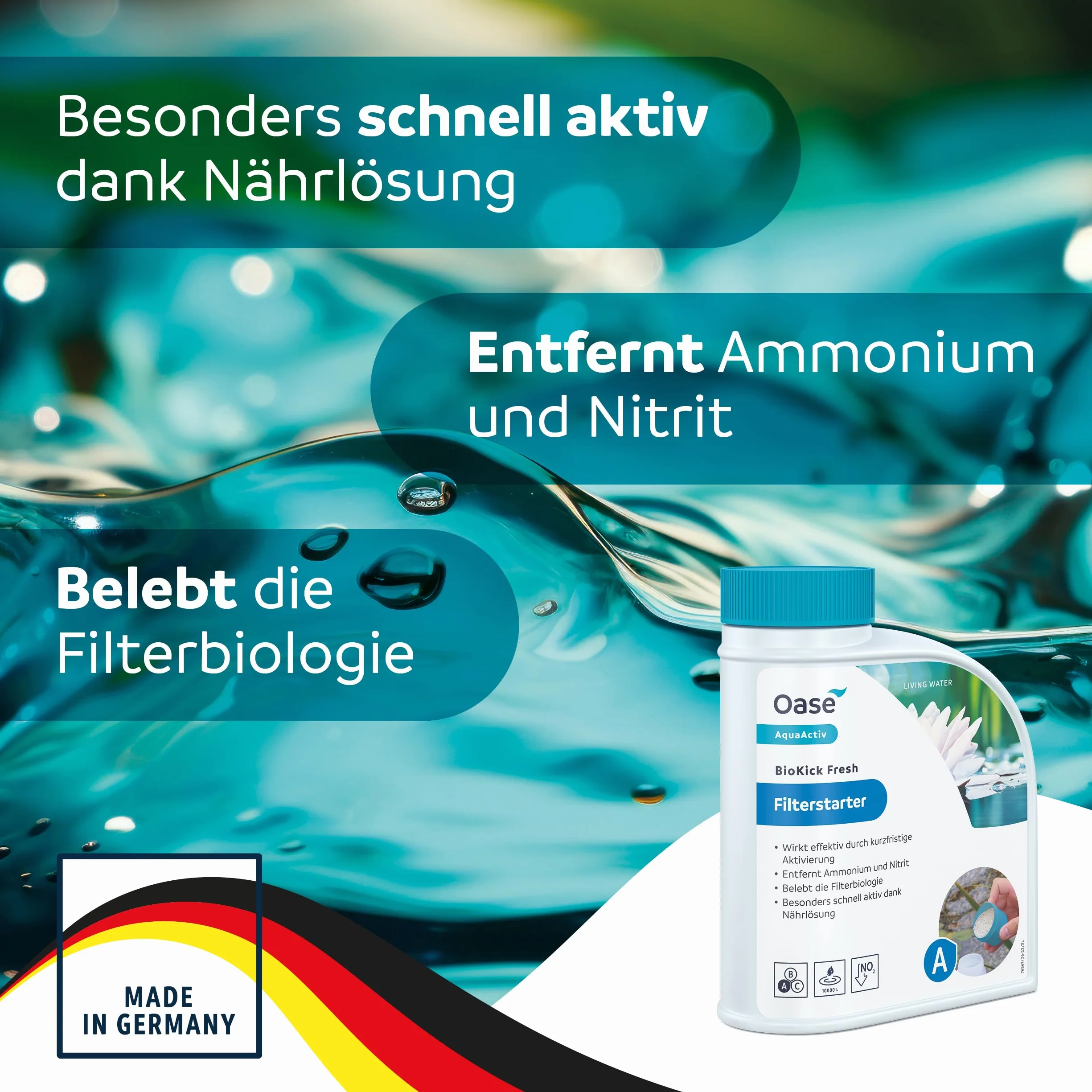 OASE AquaActiv BioKick Fresh 500 ml – Bakterie filtrujące do stawu