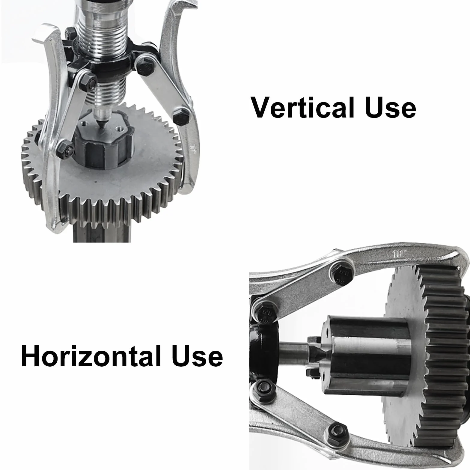 Hydrauliczny ściągacz do kół zębatych, 15T, hydrauliczny ściągacz do kół zębatych – regulowany ściągacz do łożyska pazurowego do łatwego usuwania wałków, kół pasowych i tulei – wysokiej jakości