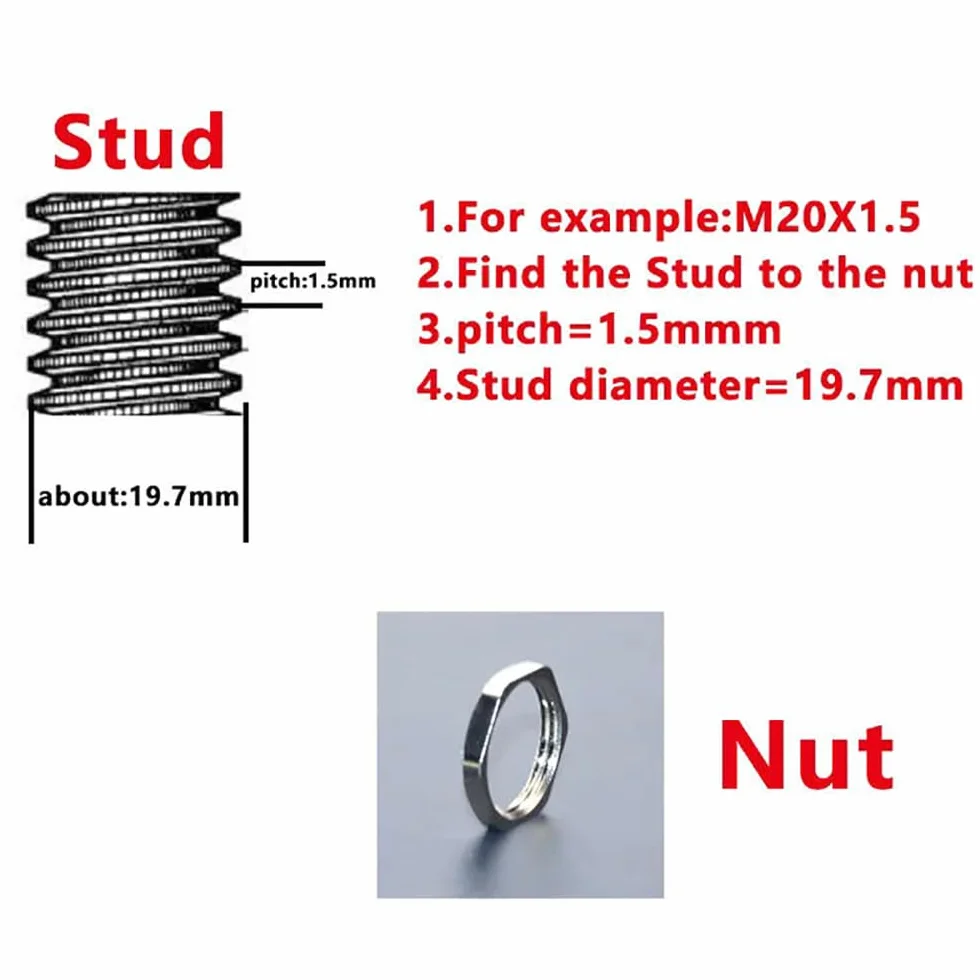 10pcs Metalowa Nakrętka Cienka Sześciokąta,M12*P 1.5mm