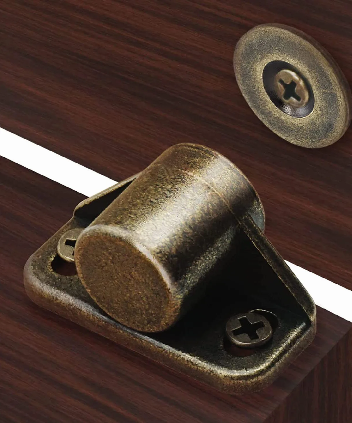 Magnetyczny zaczep do drzwi, 4 sztuki, mocne magnesy do drzwi szafki, brązowe magnesy do drzwi szafki, wytrzymały magnes do szuflad do szafy, mebli kuchennych, szafy