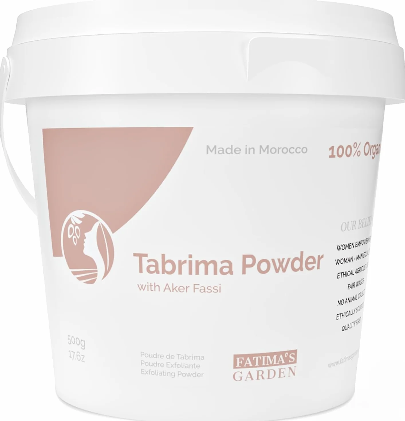 Fatima's Garden Tebrima/Soqla Peeling do Hammam Marokański z Aker Fassi Naturalny Rewitalizujący 500g