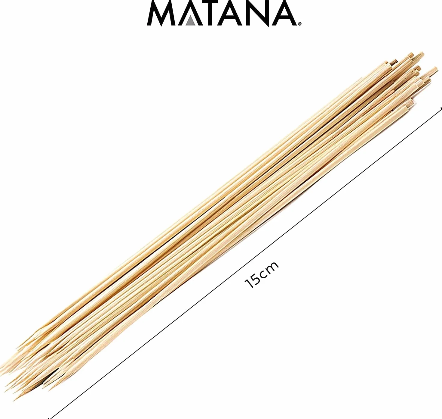MATANA Bambus Szaszłyki 15cm Drewniany Grill