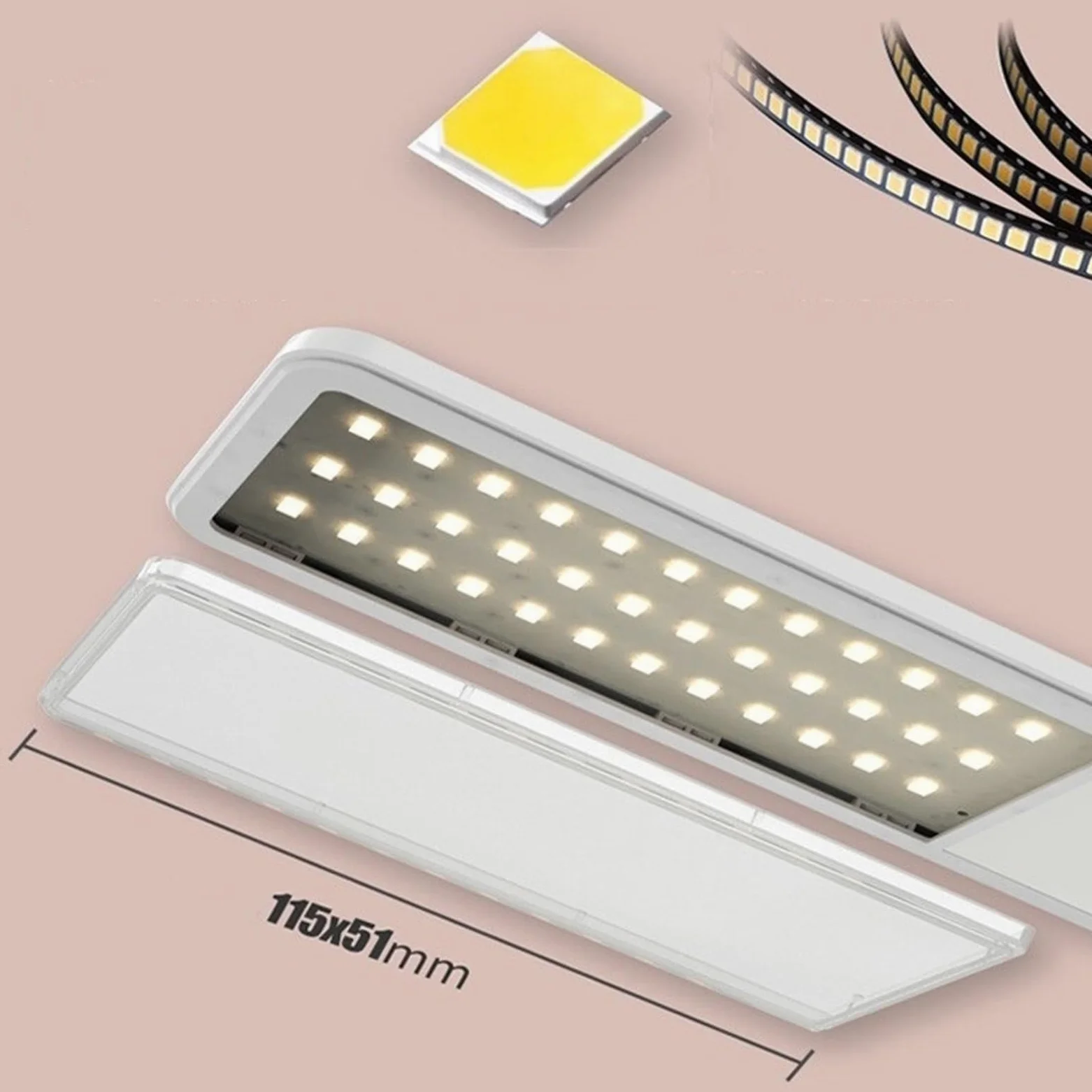 Lampa do nauki Przenośna składana lampa biurkowa, ściemniana lampa biurkowa LED z 5 trybami świecenia, lampa do nauki czytania z ochroną oczu i 2 portami ładowania USB Lampy biurkowe do domowego biura