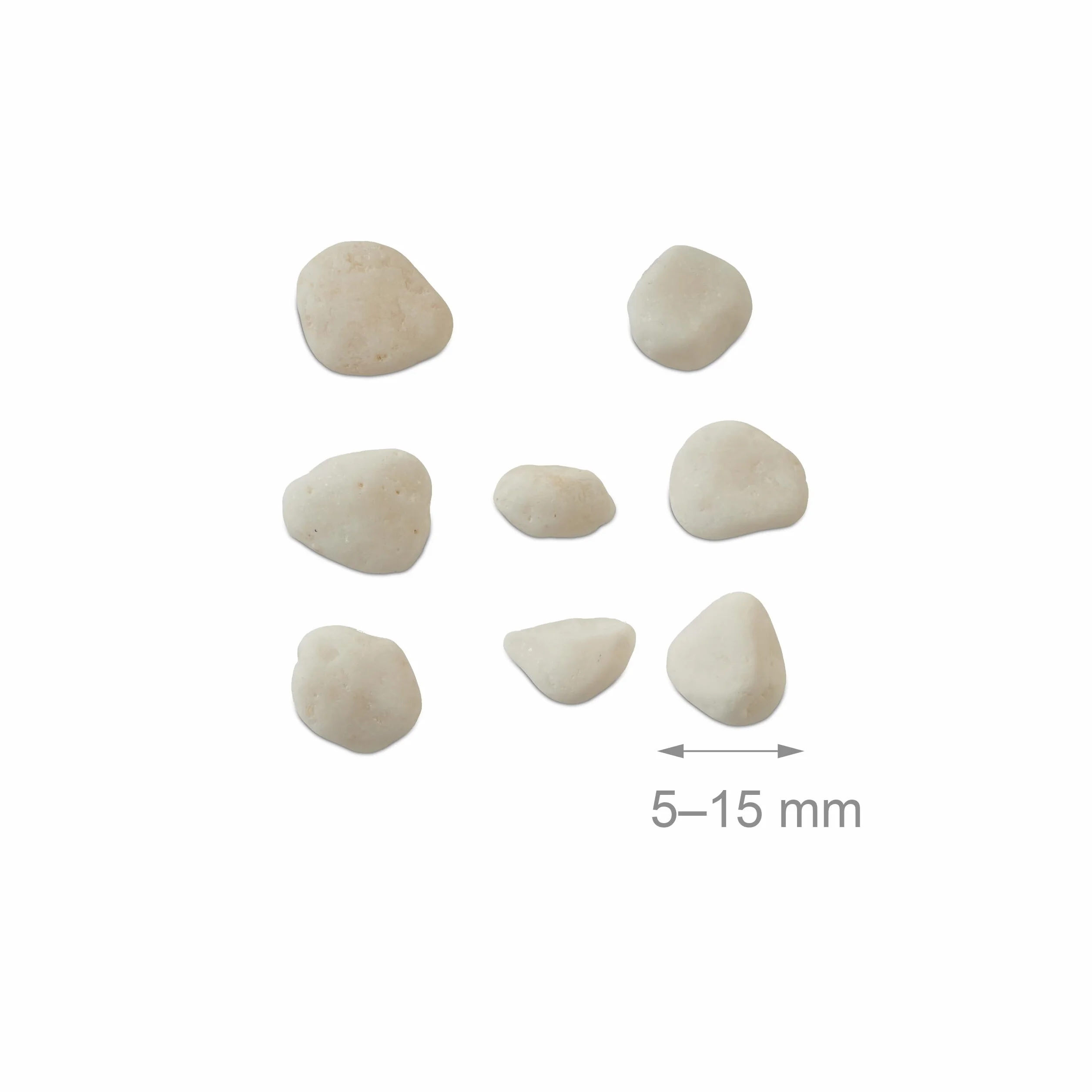 Relaxdays Żwir marmurowy 15 kg 5-15 mm kamienie dekoracyjne biały