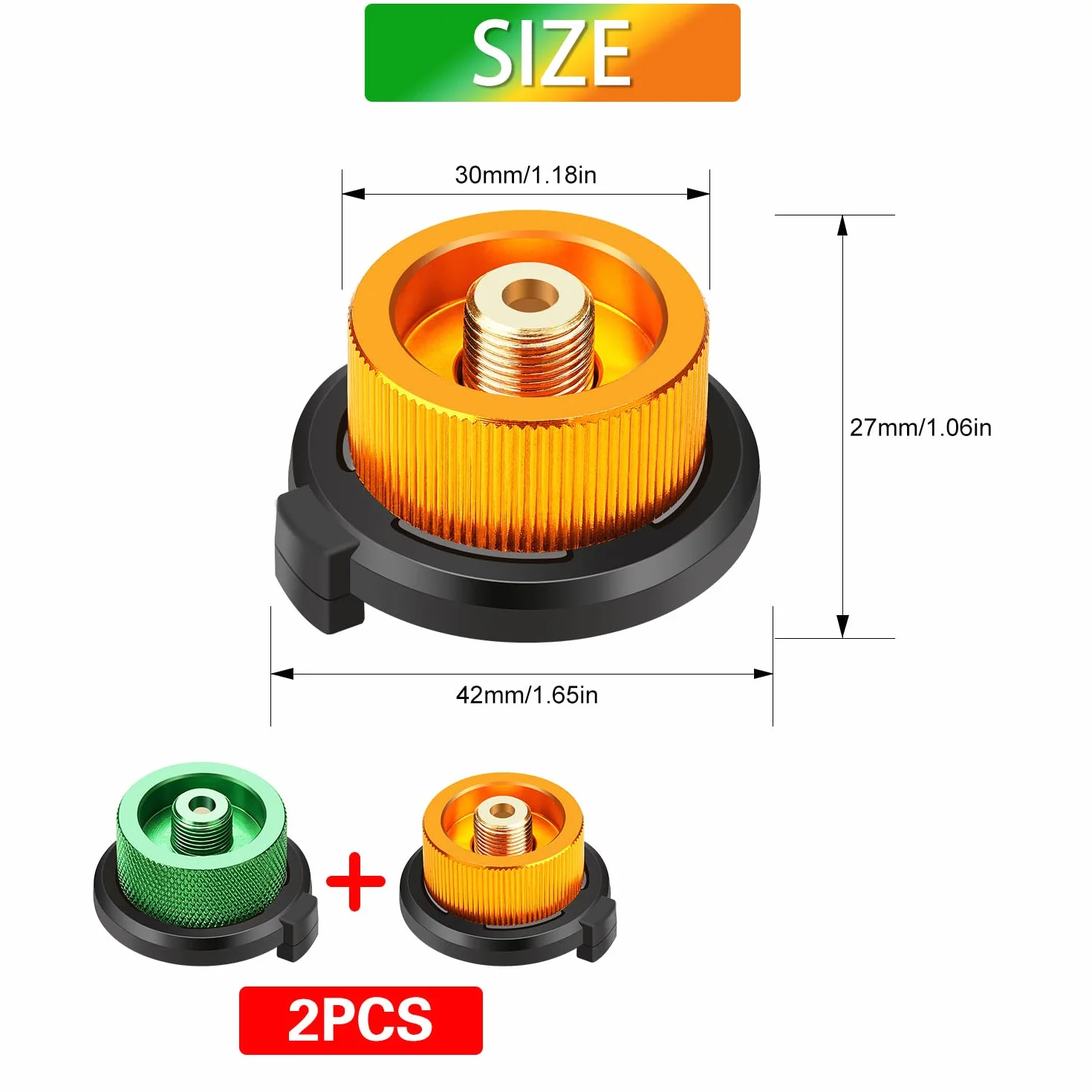 Adapter do kartuszy gazowych 2 sztuki zestaw do kuchenki kempingowej palnika przyłącza