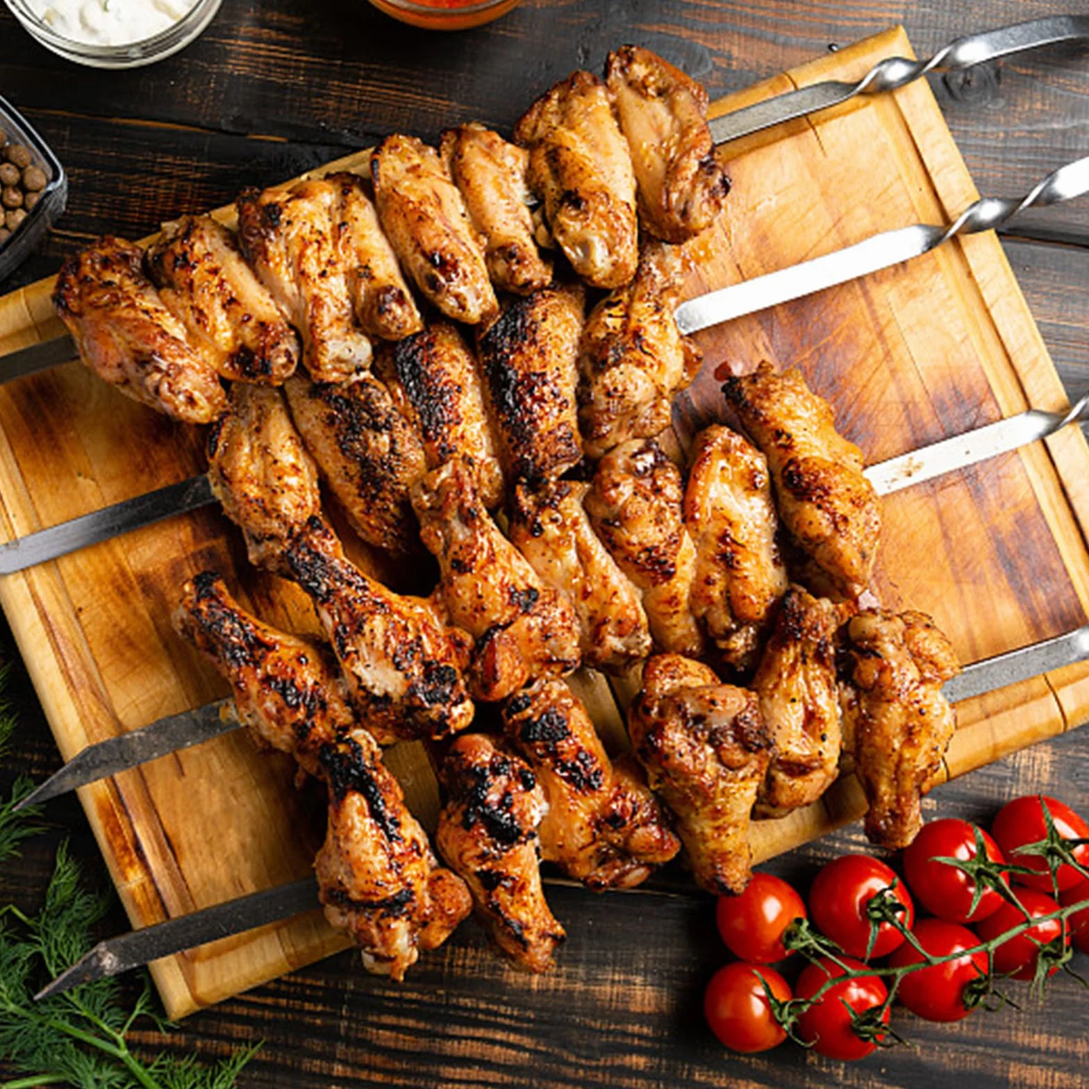 Szpikulce kebab ze stali nierdzewnej, płaskie, wielokrotnego użytku, stojak na kebab