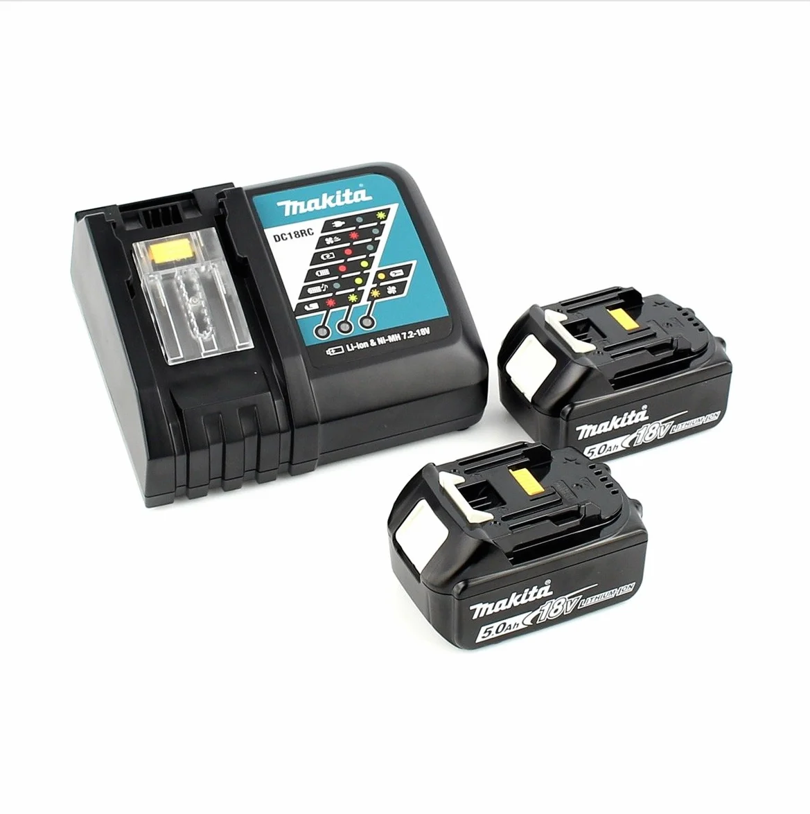 Makita DHP 458 RTJ akumulatorowa wiertarko-wkrętarka udarowa 18 V 91 Nm + 2 x akumulatory 5,0 Ah + ładowarka w Makpac 2