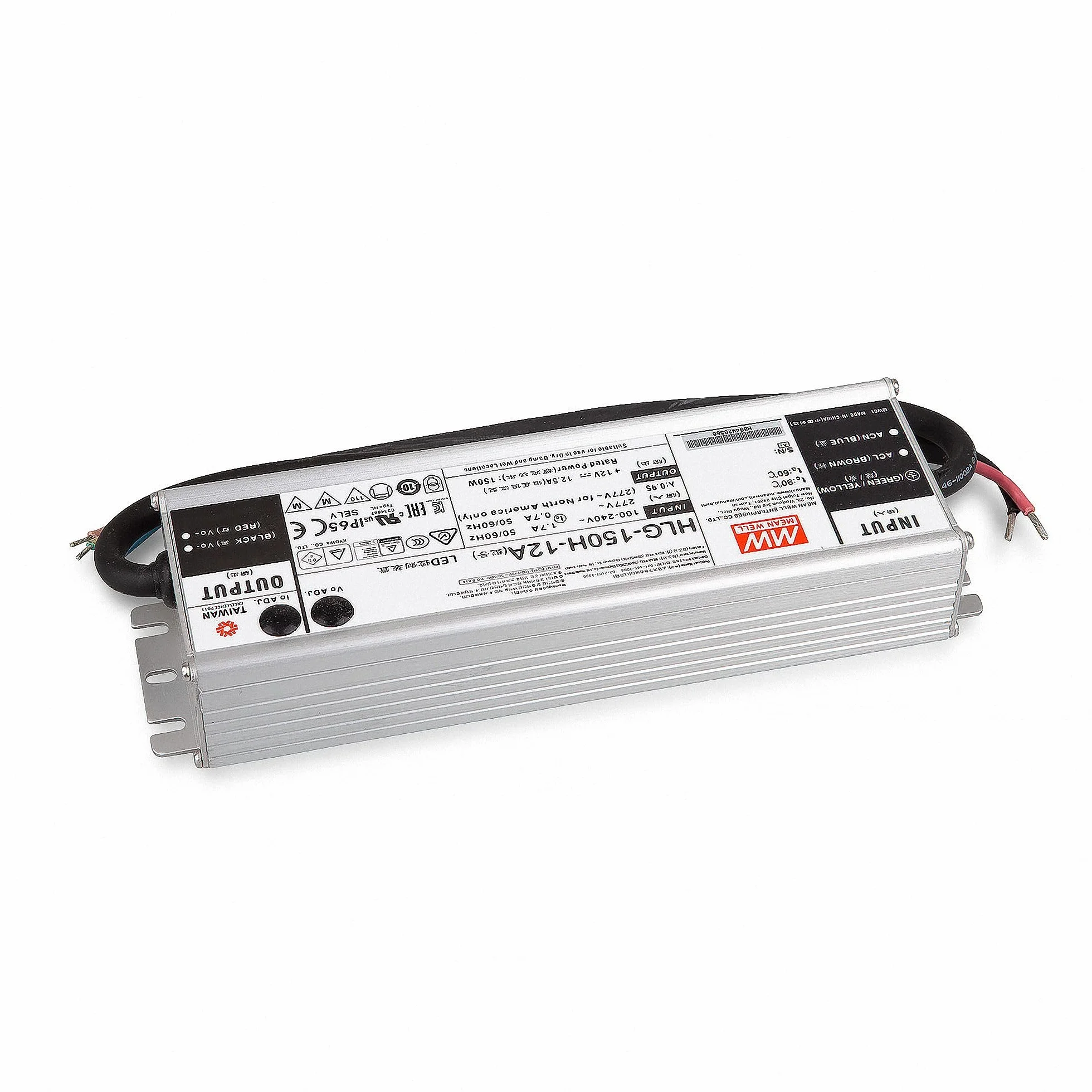 Mean Well HLG-150H-12A LED zasilacz sieciowy transformator SNT 12 V/DC/0-12,5A / 150W IP65 transformator oświetlenia