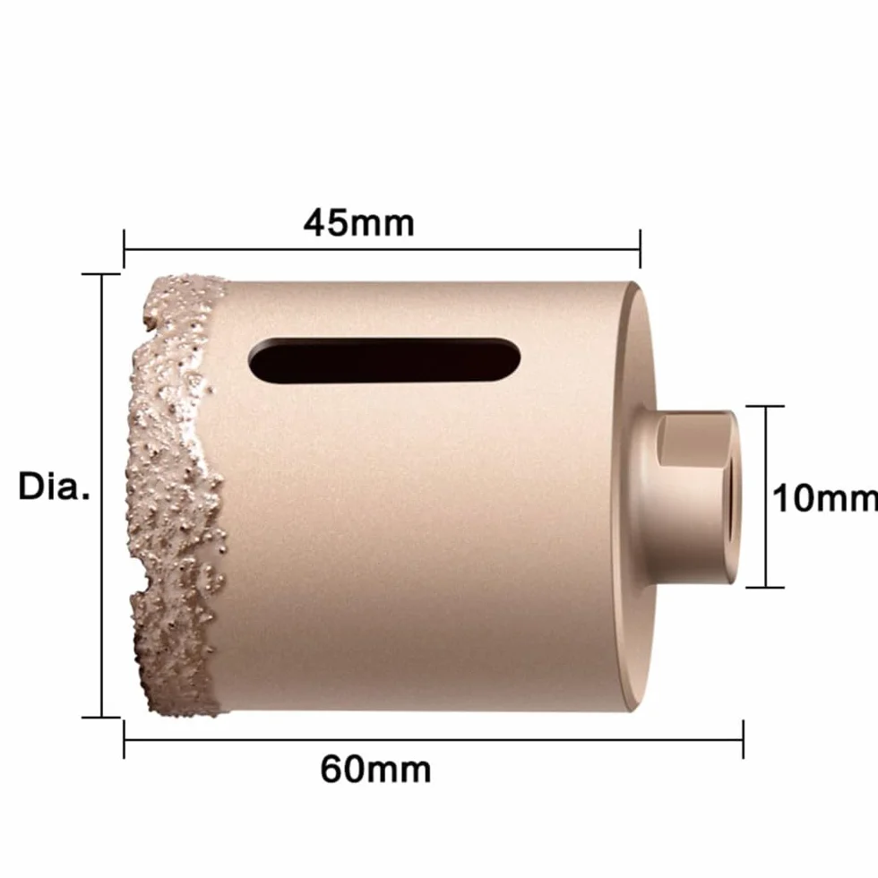 Diamentowa korona wiertnicza, diamentowe wiertło rdzeniowe M14 Sucho lutowane próżniowo 20-60 mm do płytek ceramicznych marmur granitowy (30 mm)