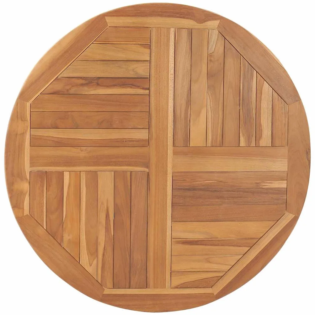 vidaXL Blat stołu, lite drewno tekowe, okrągły, 2,5 cm, 90 cm