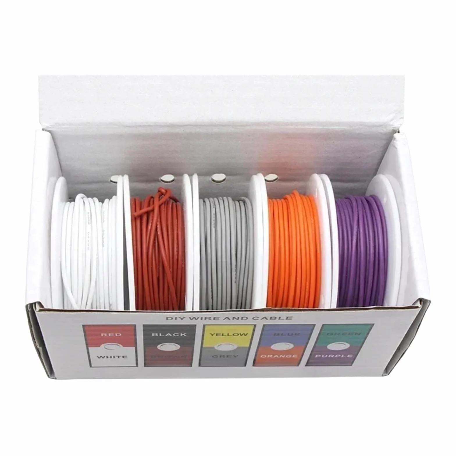 Elastyczny kabel silikonowy 5 Zestaw mieszania kolorów 30/28/26/24/22/20/18/16AWG (Boxed 2; 4 pudełka; 28AWG x10m x 5 rolek)